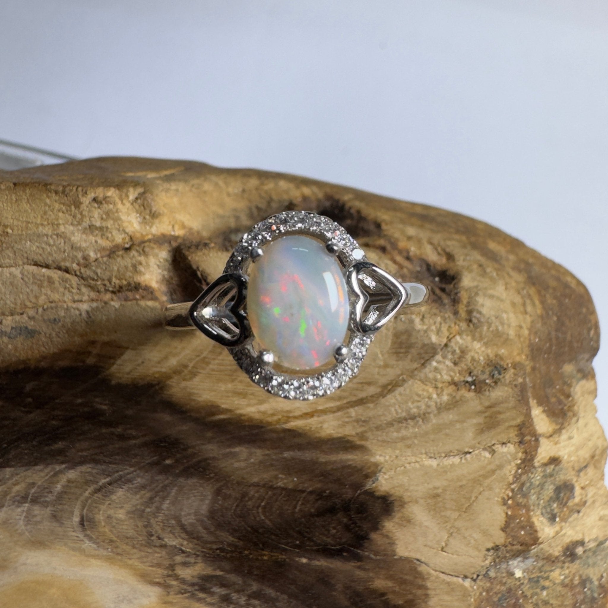 Agnes Waters Wonder ~ 0.8ct Coober Pedy Opal 925 Silver Ring