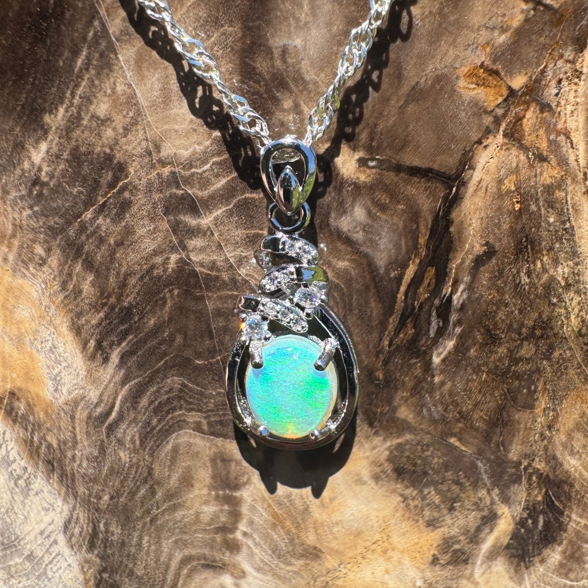 Apollo Light ~ 1.1ct Lightning Ridge Opal 925 Silver Pendant