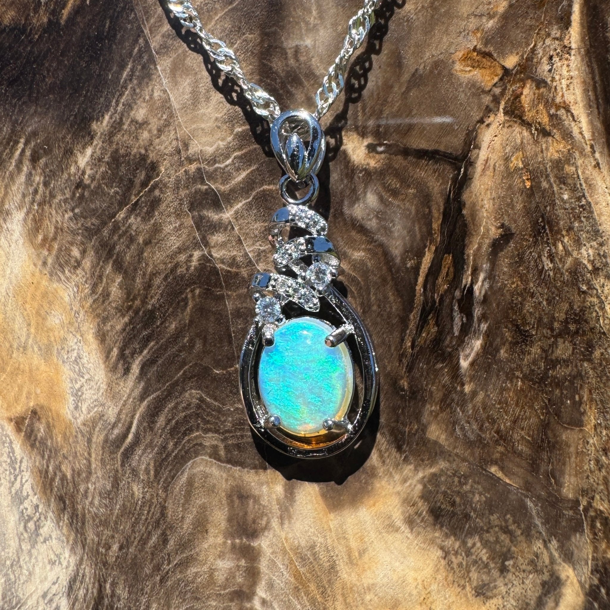 Apollo Light ~ 1.1ct Lightning Ridge Opal 925 Silver Pendant