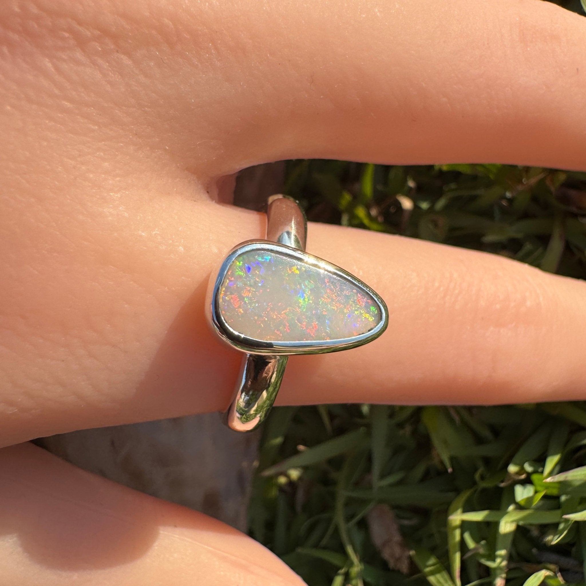Barossa Flame ~ 2ct Lightning Ridge Solid Opal 925 Silver Ring
