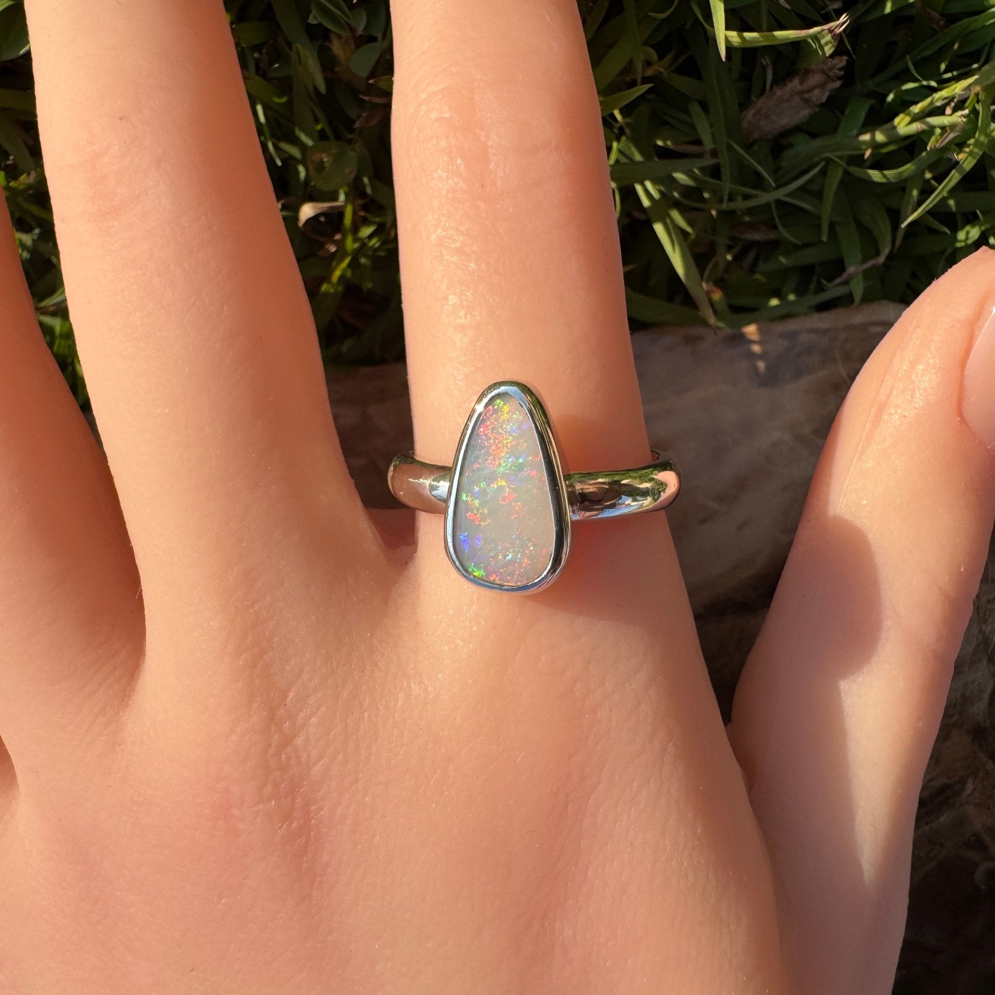 Barossa Flame ~ 2ct Lightning Ridge Solid Opal 925 Silver Ring