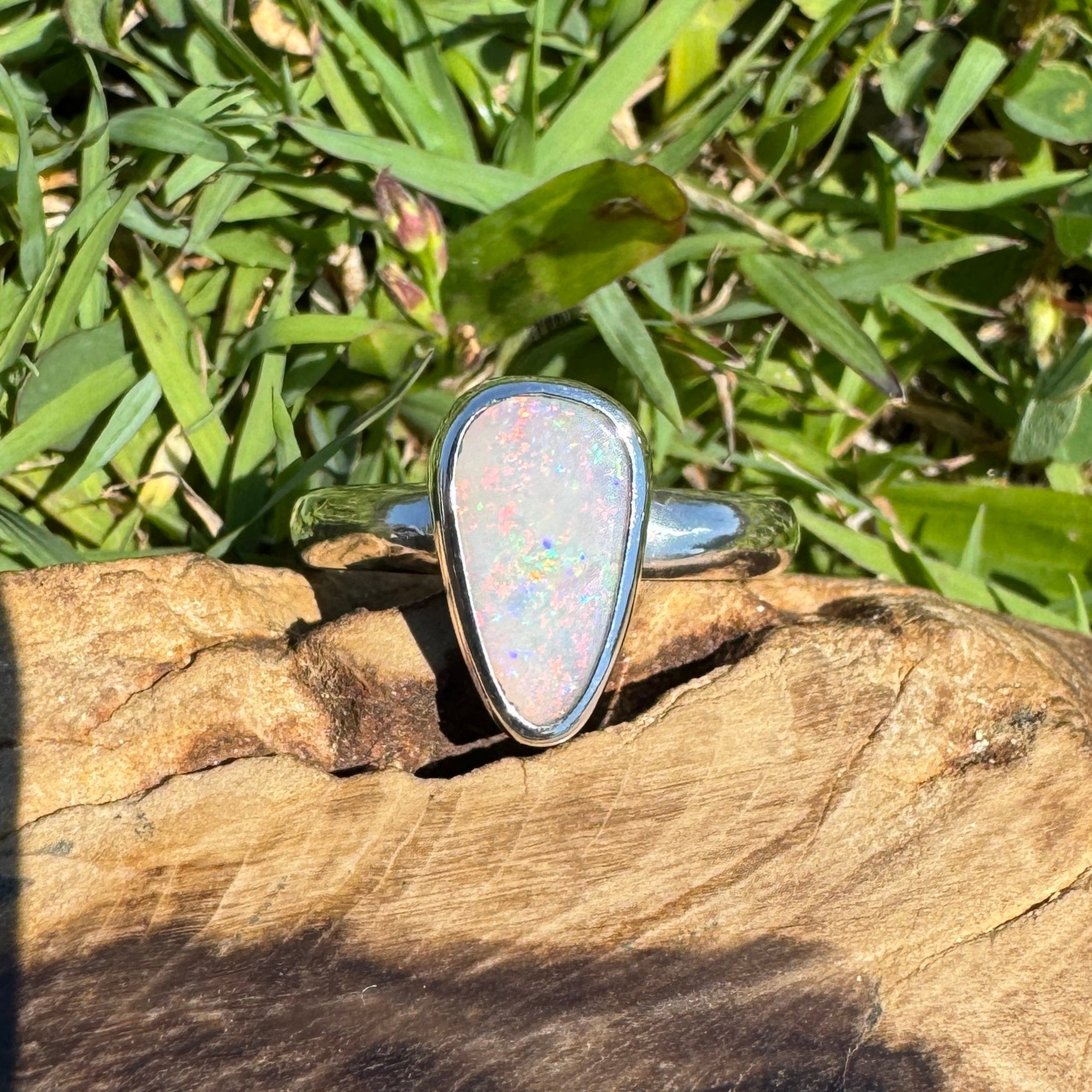 Barossa Flame ~ 2ct Lightning Ridge Solid Opal 925 Silver Ring