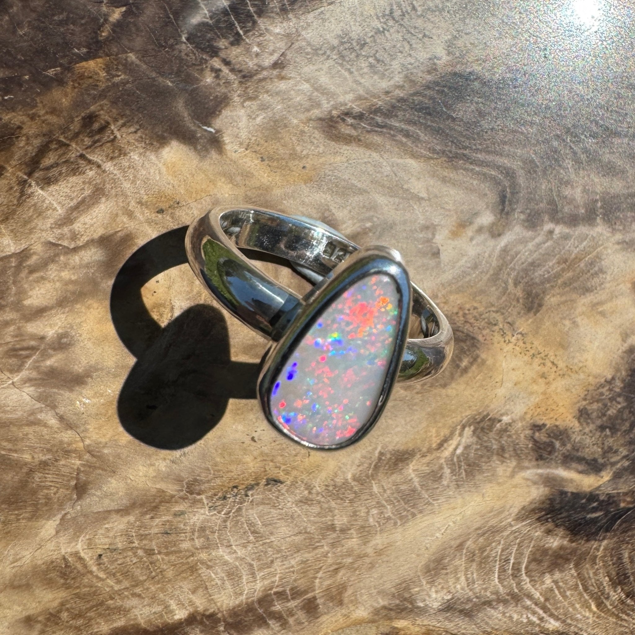 Barossa Flame ~ 2ct Lightning Ridge Solid Opal 925 Silver Ring