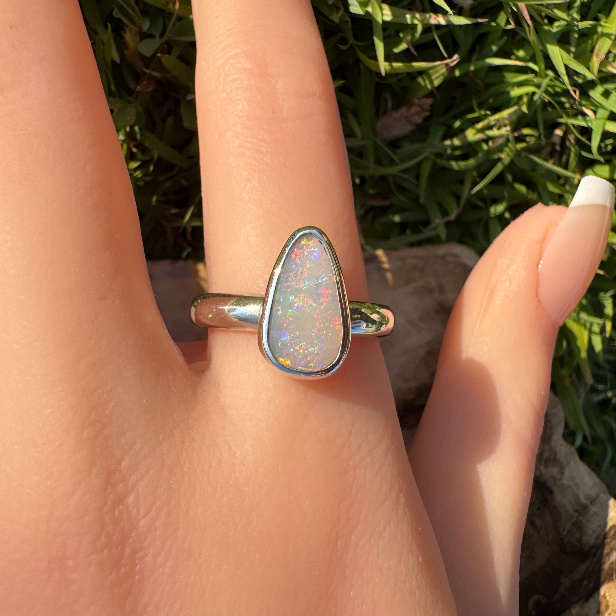 Barossa Flame ~ 2ct Lightning Ridge Solid Opal 925 Silver Ring