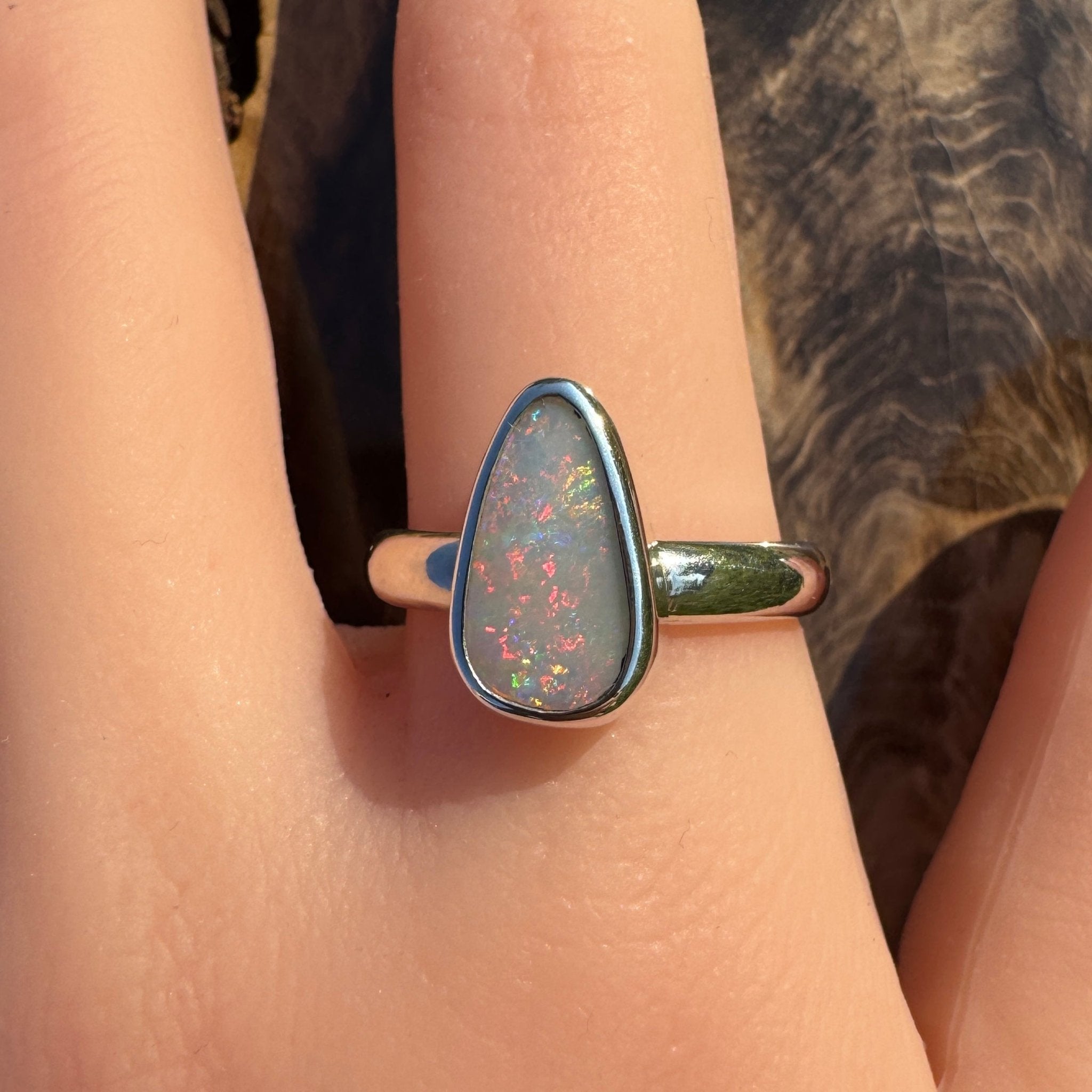 Barossa Flame ~ 2ct Lightning Ridge Solid Opal 925 Silver Ring