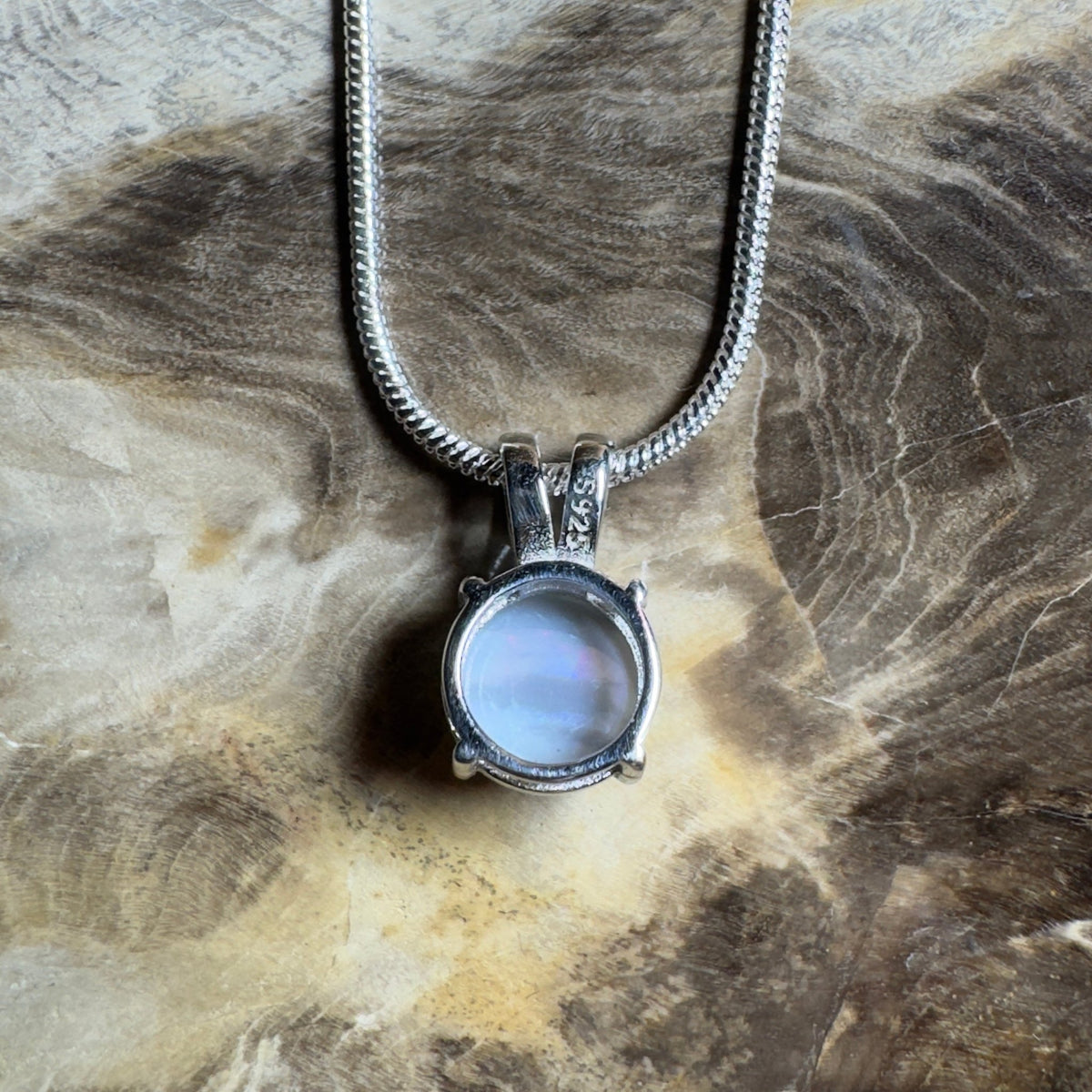 Barossa Mist ~ 1ct Lightning Ridge Opal 925 Silver Pendant