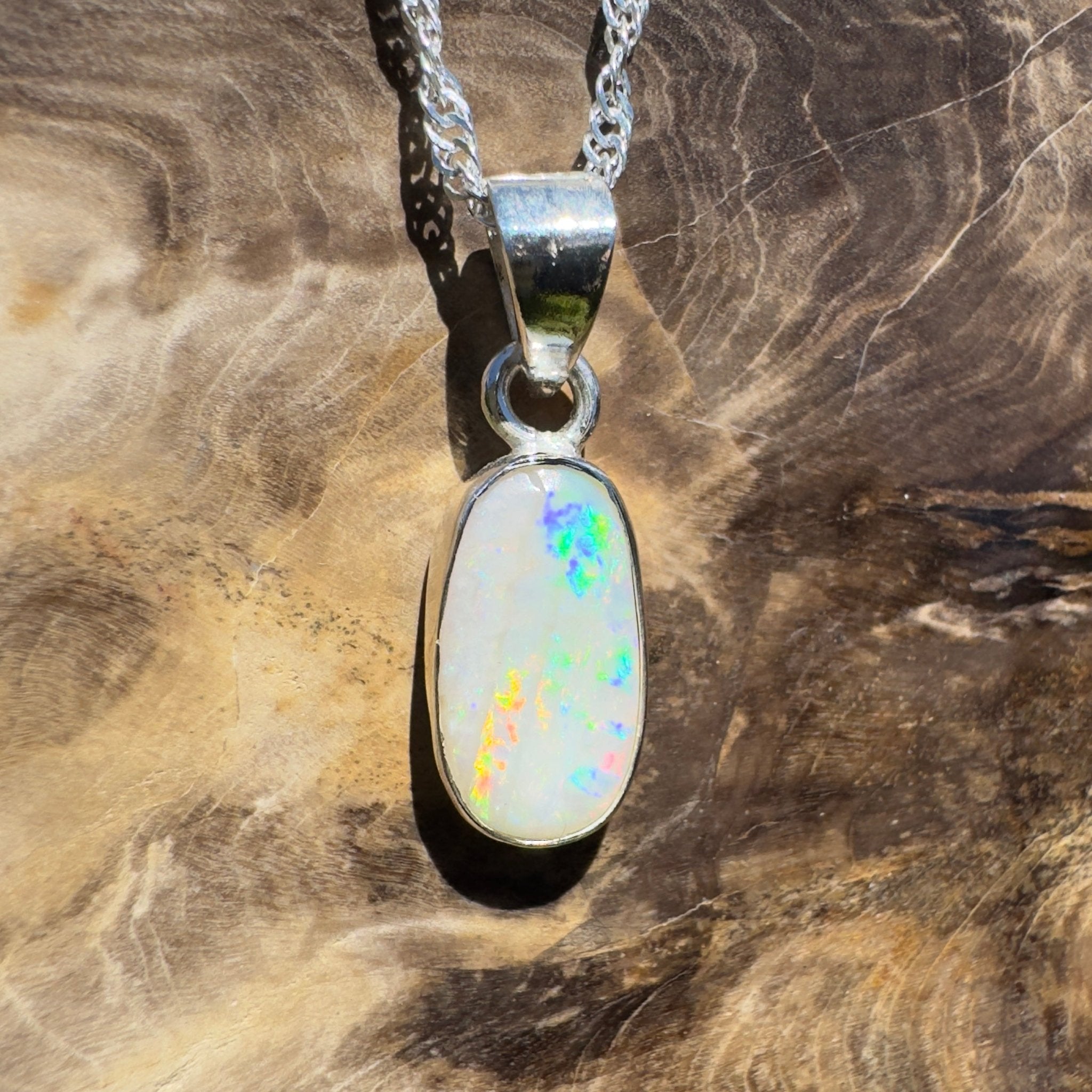 Boodjamulla Mist – 2.6ct Lightning Ridge Opal Pendant