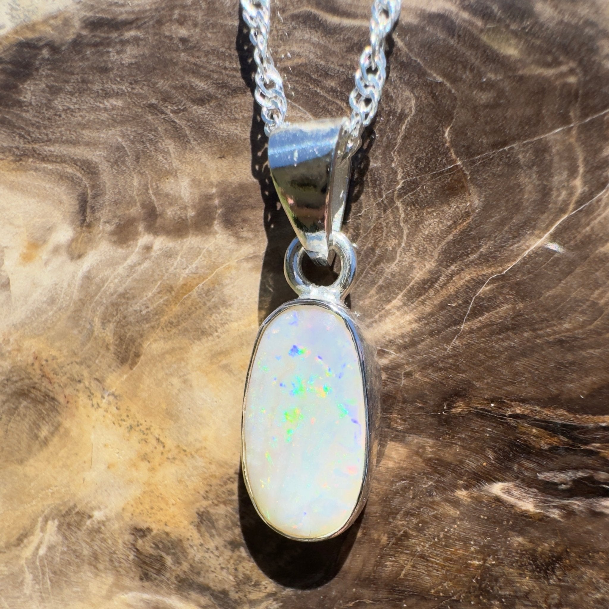 Boodjamulla Mist – 2.6ct Lightning Ridge Opal Pendant