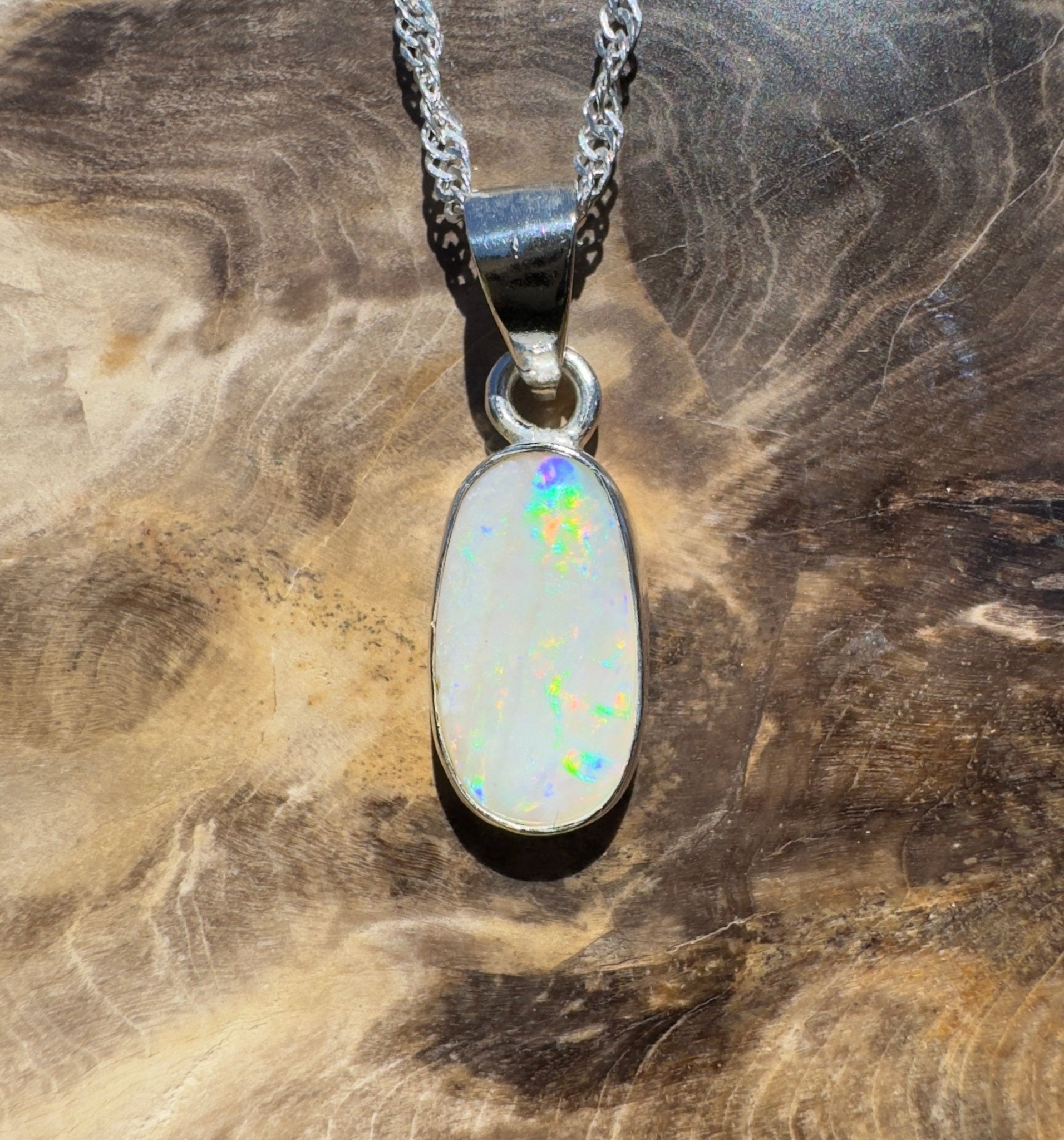 Boodjamulla Mist – 2.6ct Lightning Ridge Opal Pendant