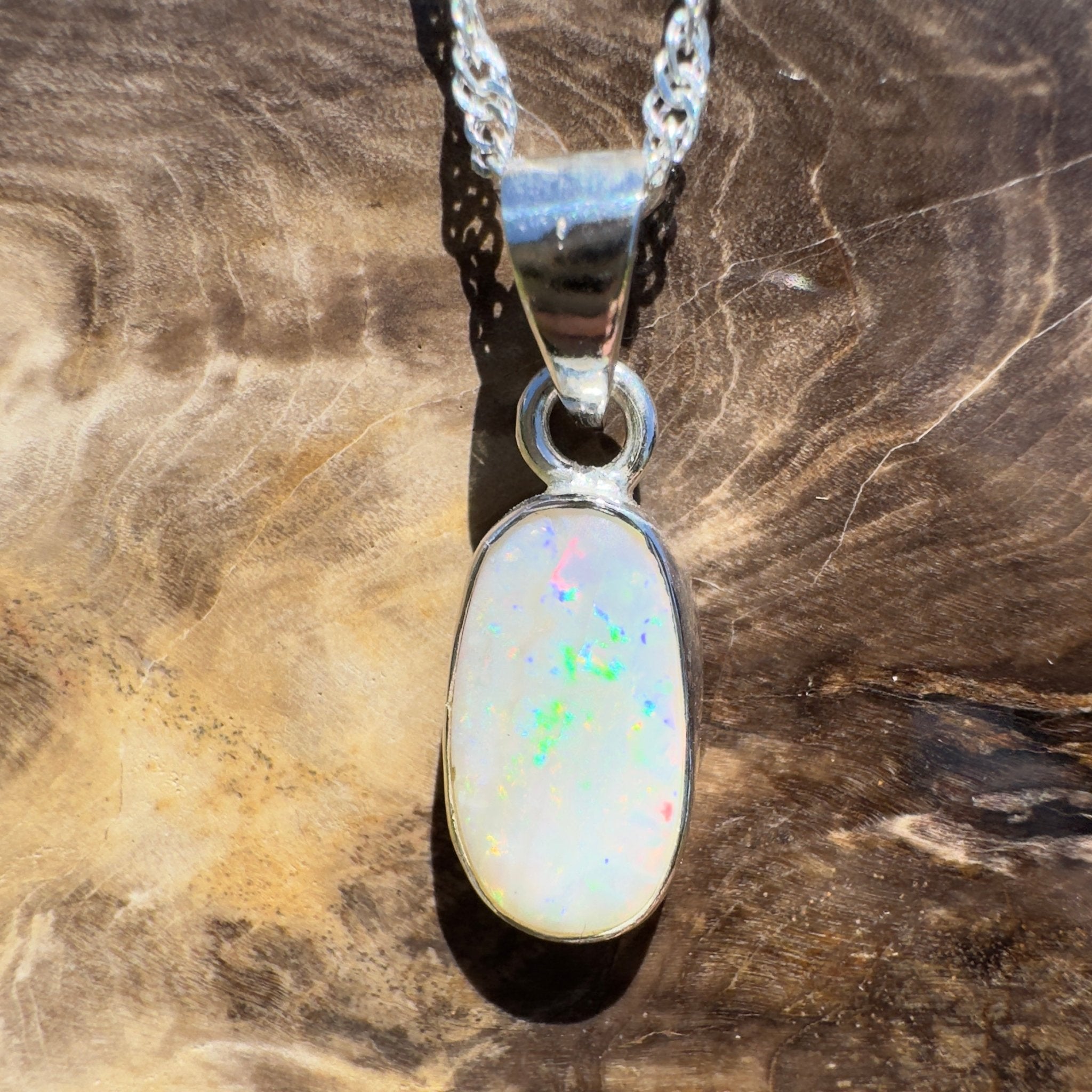 Boodjamulla Mist – 2.6ct Lightning Ridge Opal Pendant