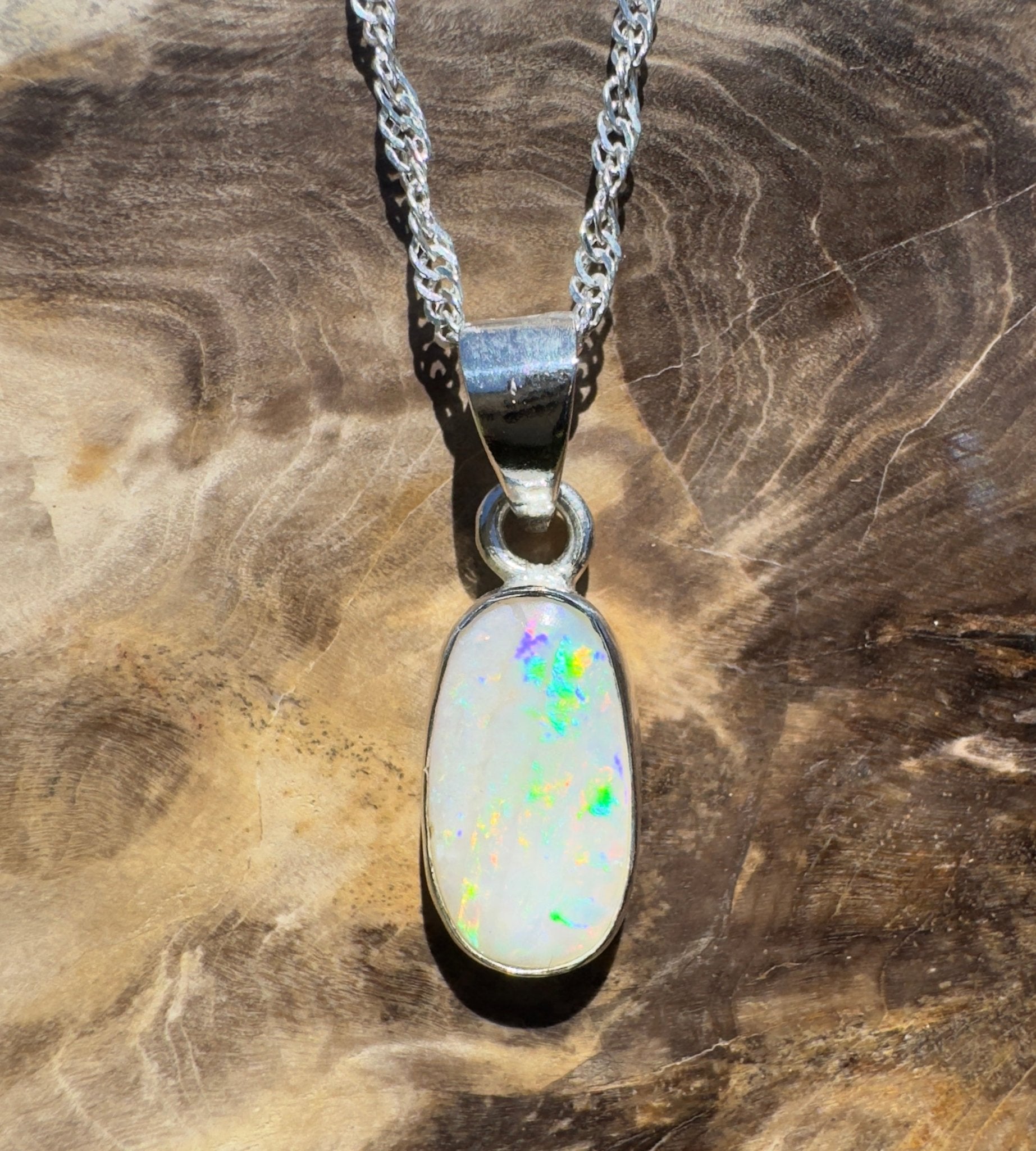 Boodjamulla Mist – 2.6ct Lightning Ridge Opal Pendant