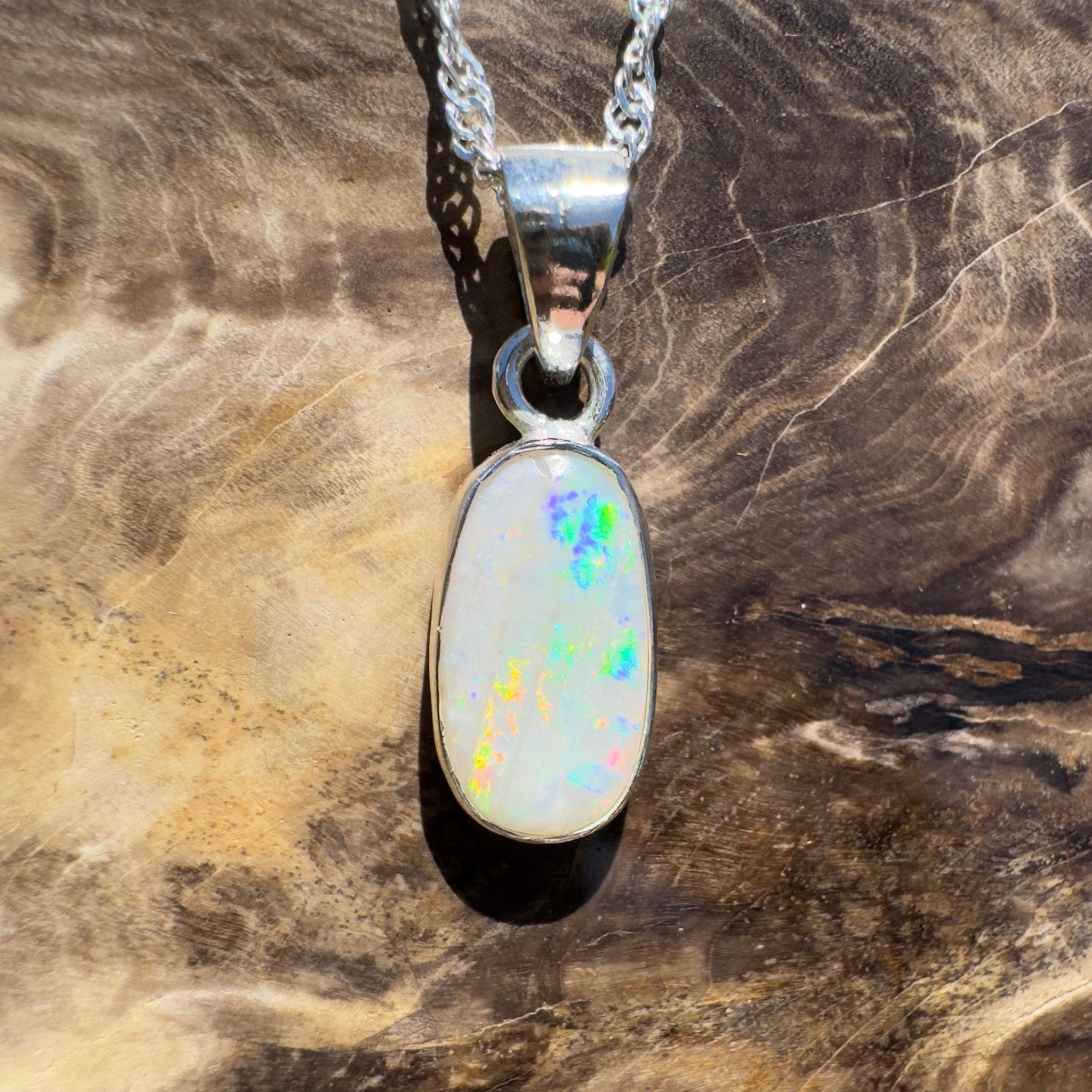 Boodjamulla Mist – 2.6ct Lightning Ridge Opal Pendant