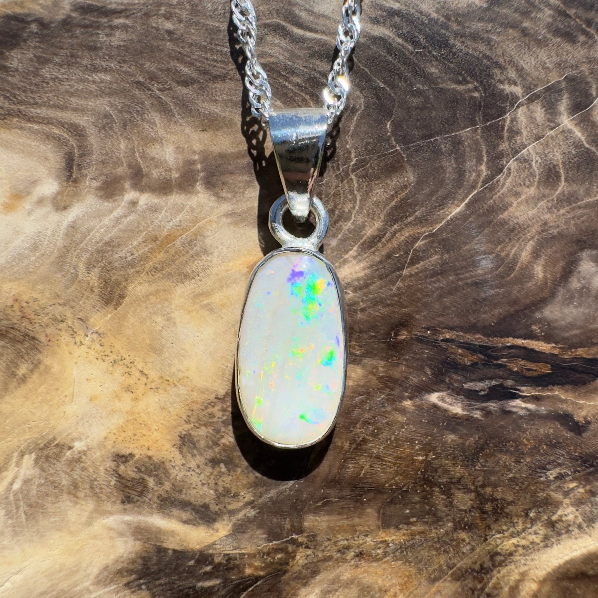 Boodjamulla Mist – 2.6ct Lightning Ridge Opal Pendant