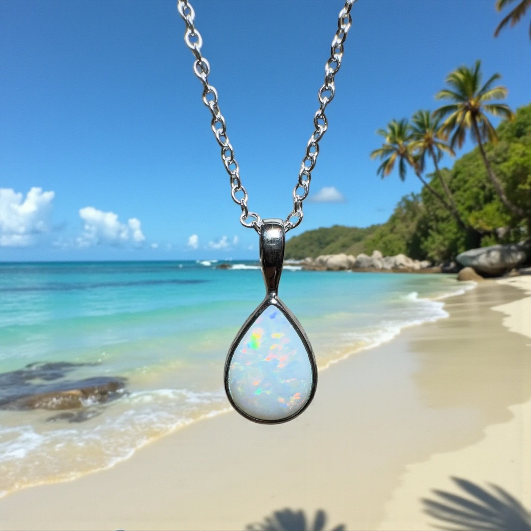 Broken Hill Spectrum ~ 1.3ct Coober Pedy Opal 925 Silver Pendant