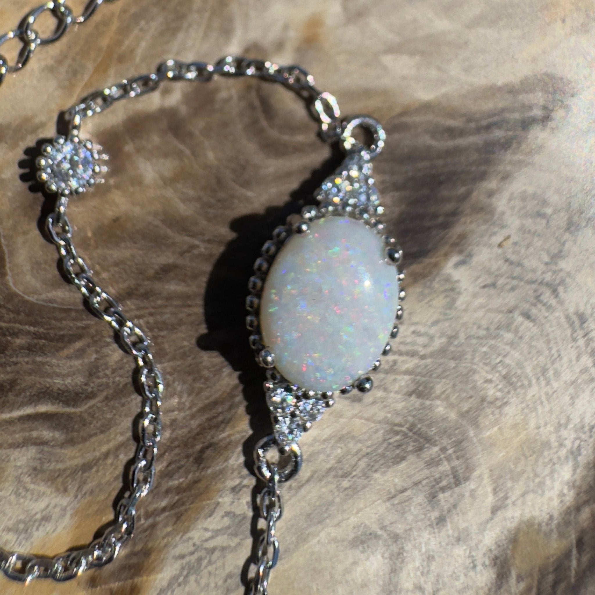 Bungle Bungle Curve - 0.8ct Coober Pedy Opal 925 Silver Bracelet