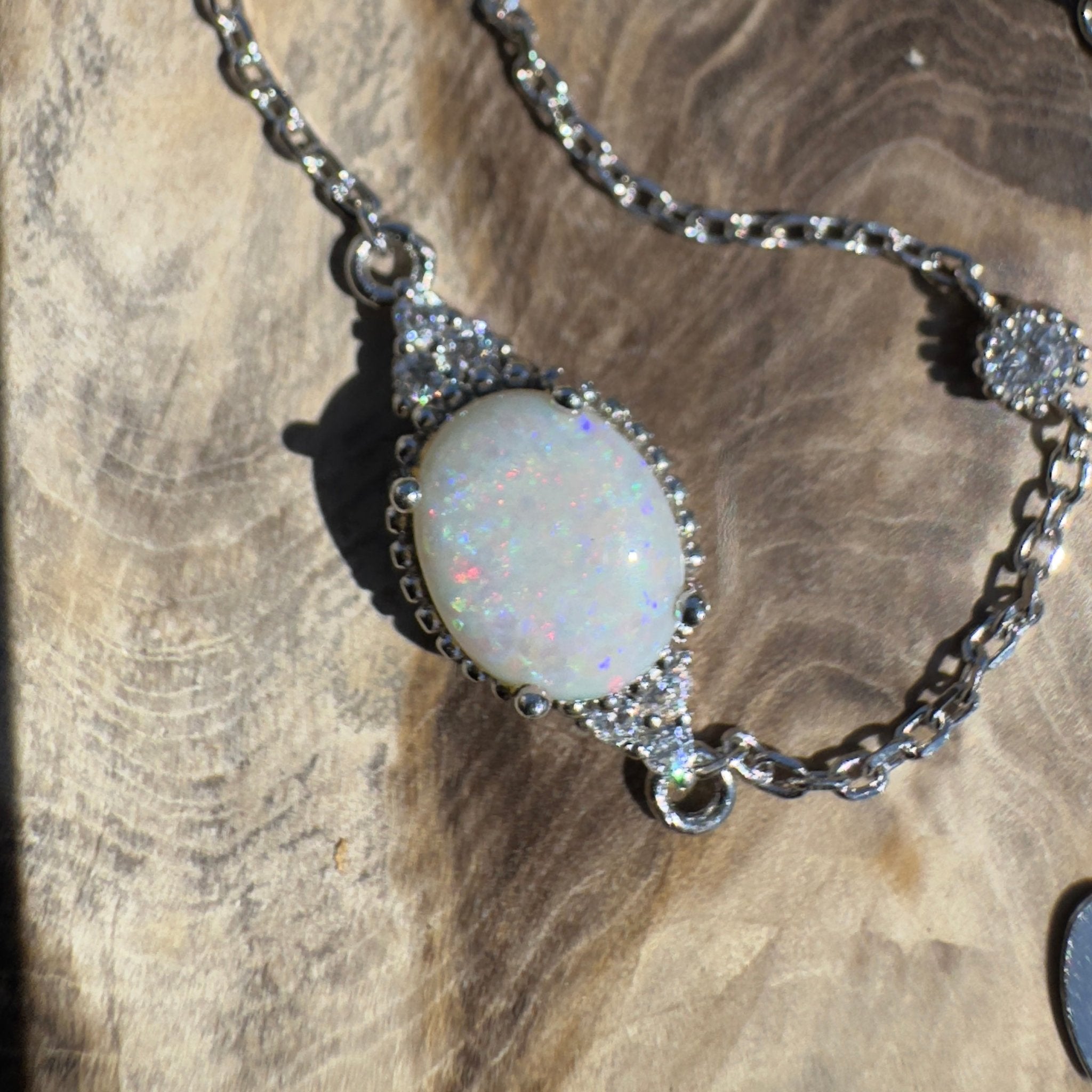 Bungle Bungle Curve - 0.8ct Coober Pedy Opal 925 Silver Bracelet