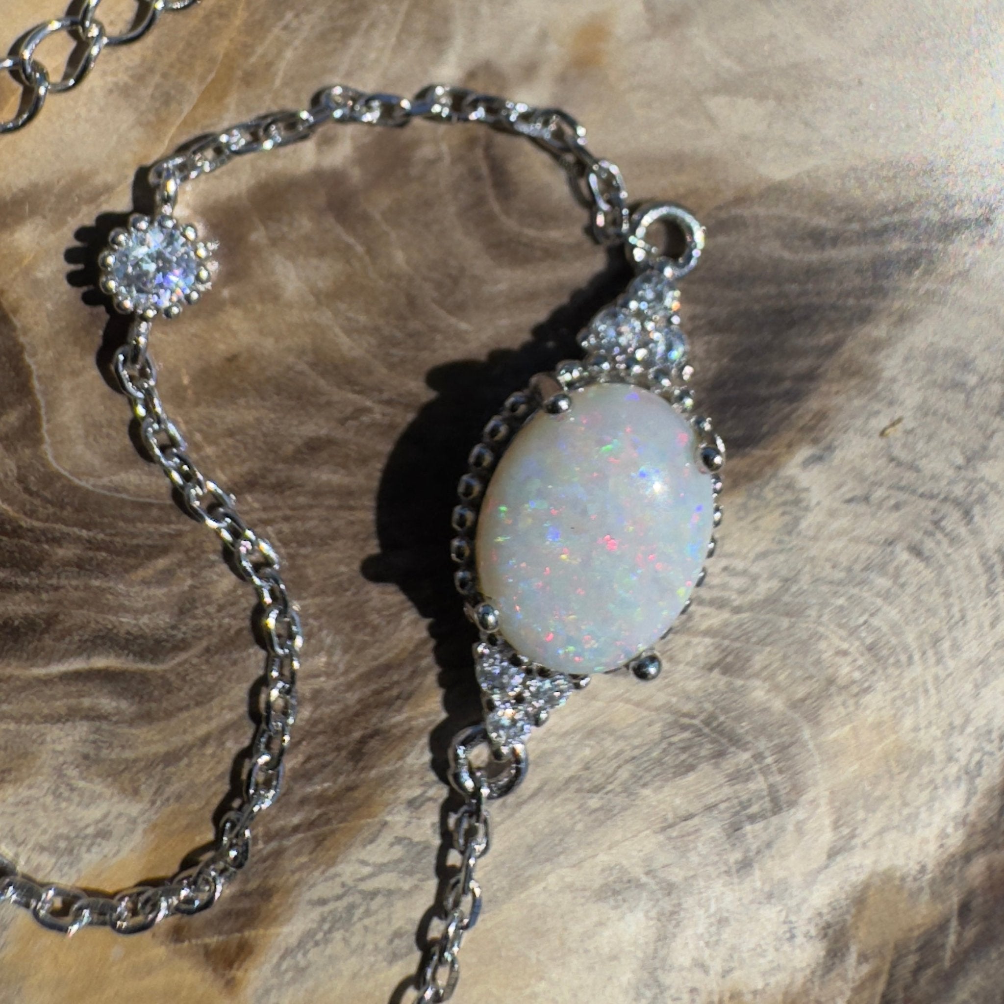 Bungle Bungle Curve - 0.8ct Coober Pedy Opal 925 Silver Bracelet