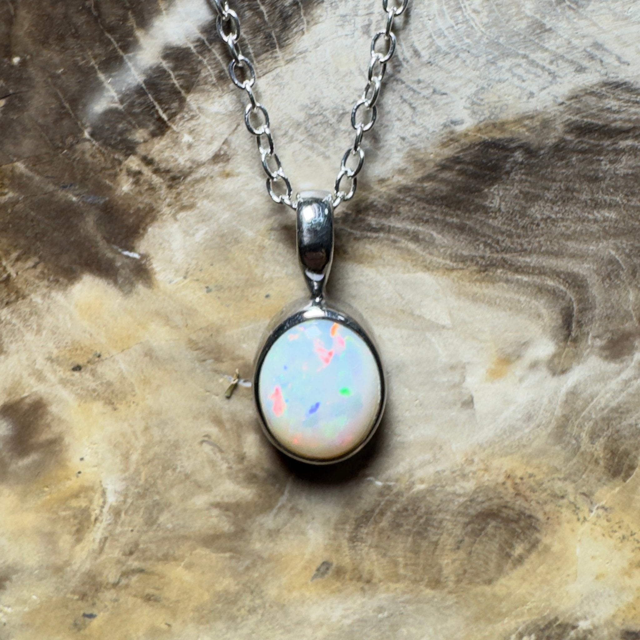 Bungle Bungles Glow ~ 1.2ct Coober Pedy Opal 925 Silver Pendant