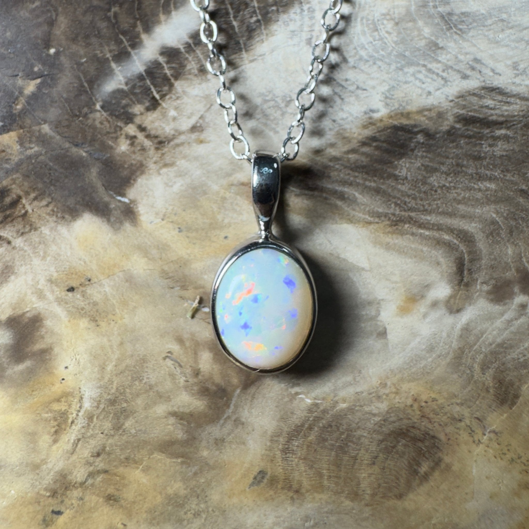 Bungle Bungles Glow ~ 1.2ct Coober Pedy Opal 925 Silver Pendant