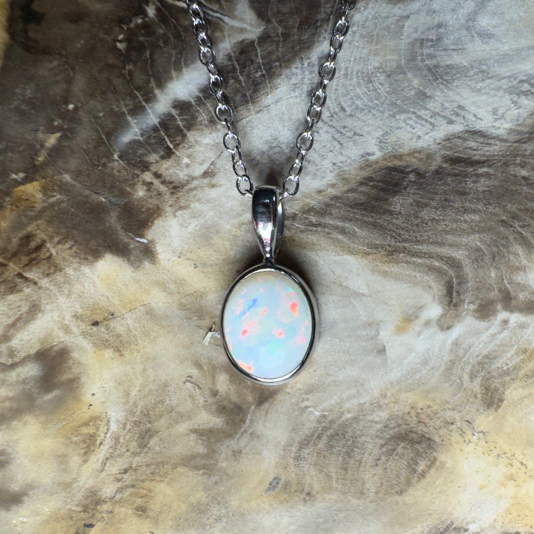 Bungle Bungles Glow ~ 1.2ct Coober Pedy Opal 925 Silver Pendant