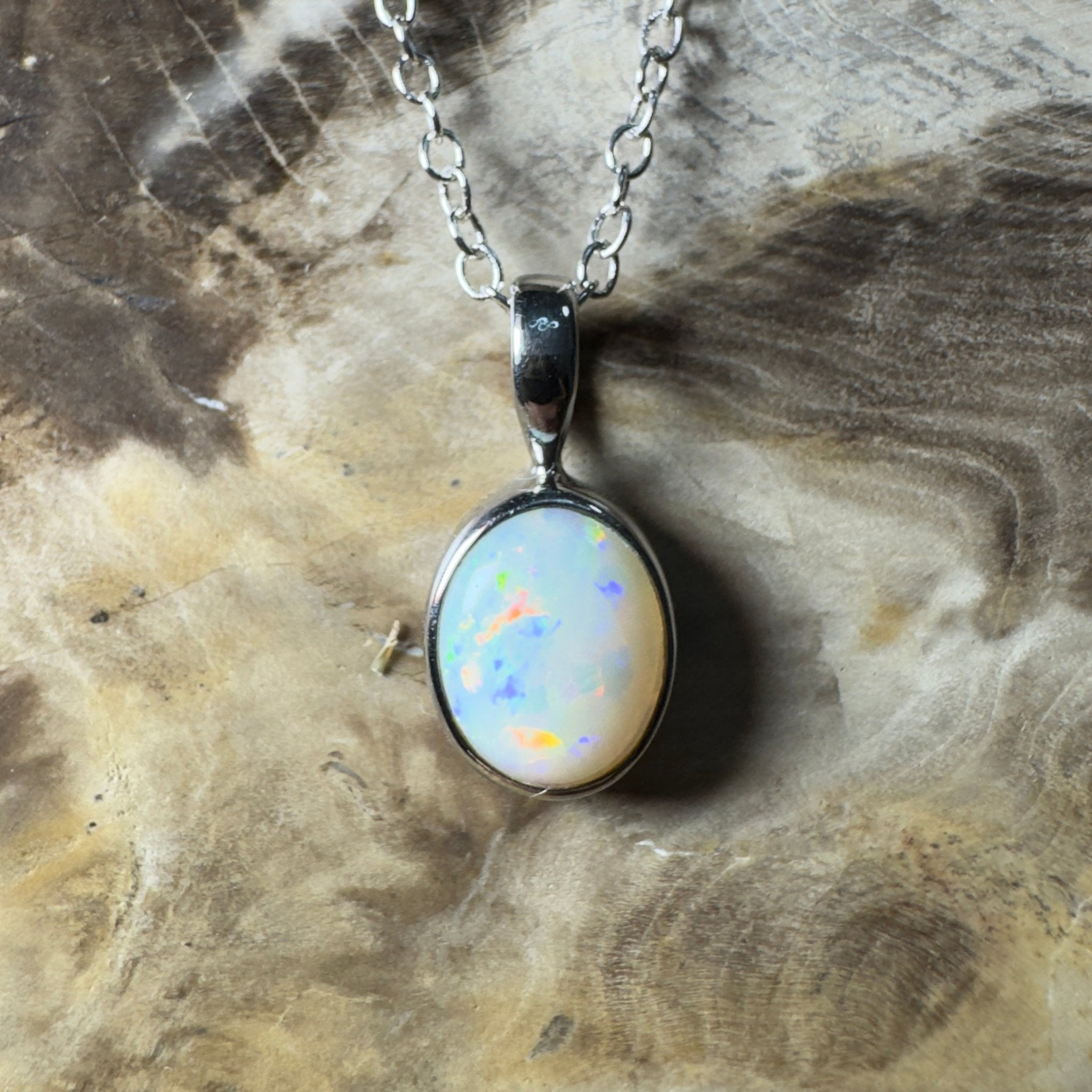 Bungle Bungles Glow ~ 1.2ct Coober Pedy Opal 925 Silver Pendant