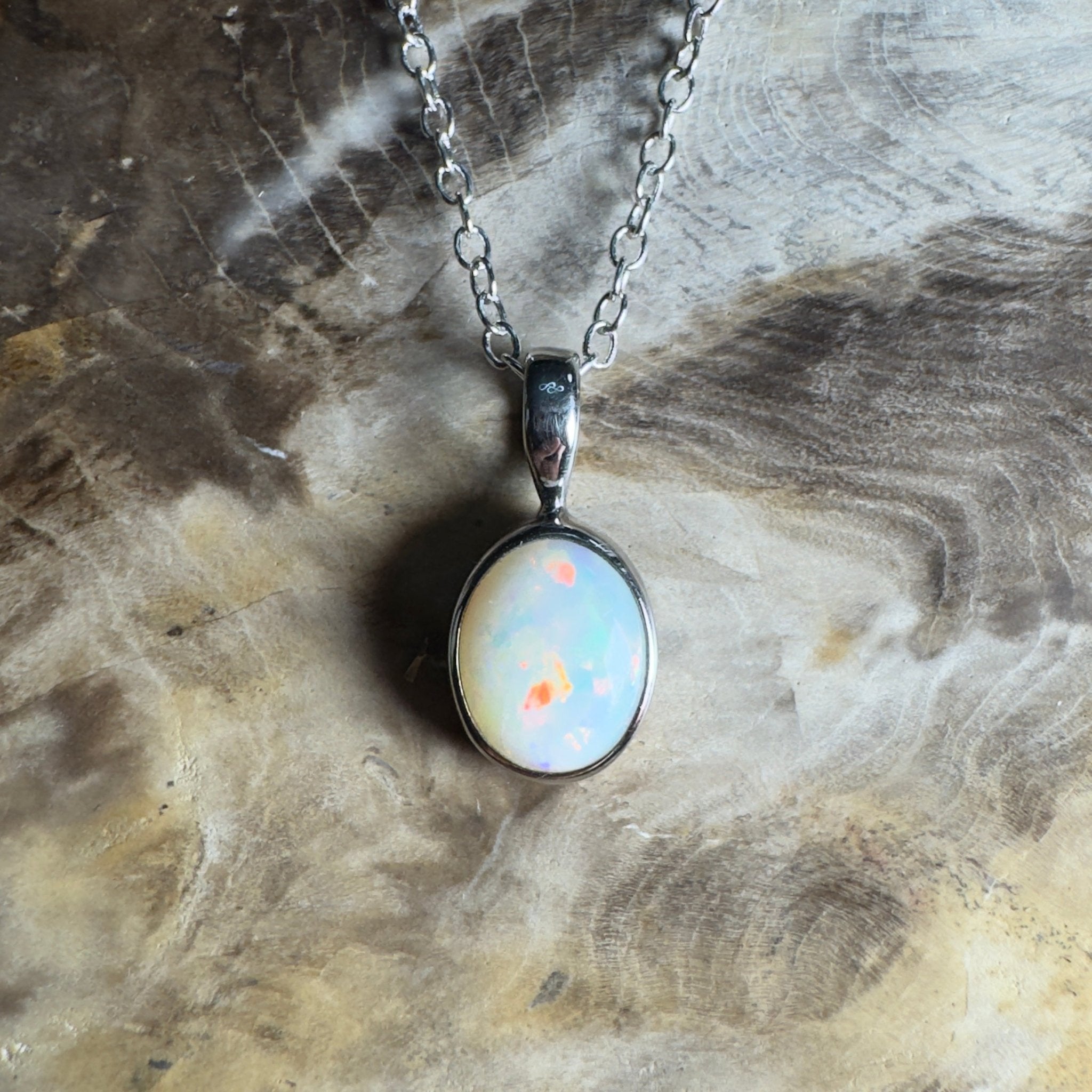 Bungle Bungles Glow ~ 1.2ct Coober Pedy Opal 925 Silver Pendant