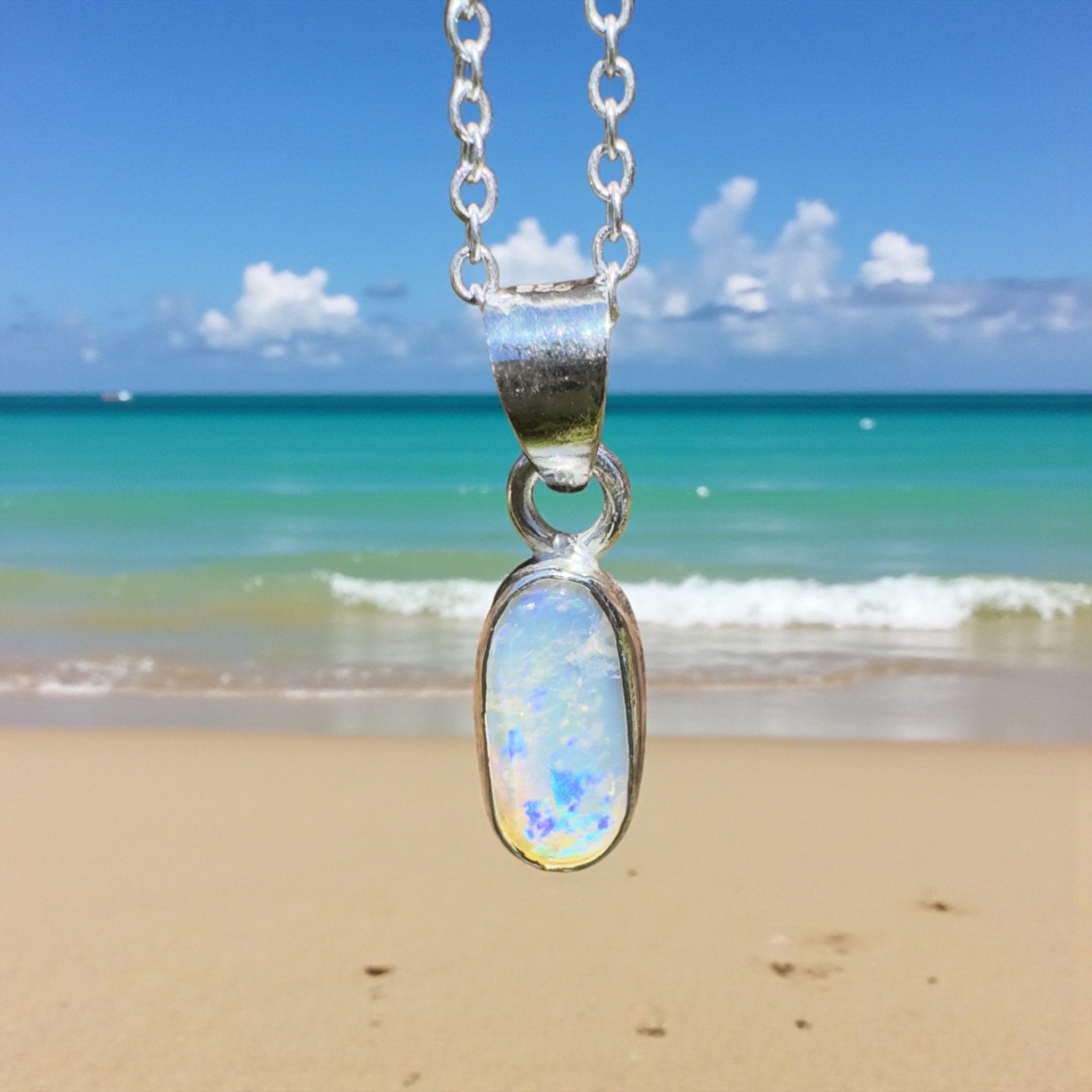 Cape Somerset Waters – 1ct Lightning Ridge Opal Pendant