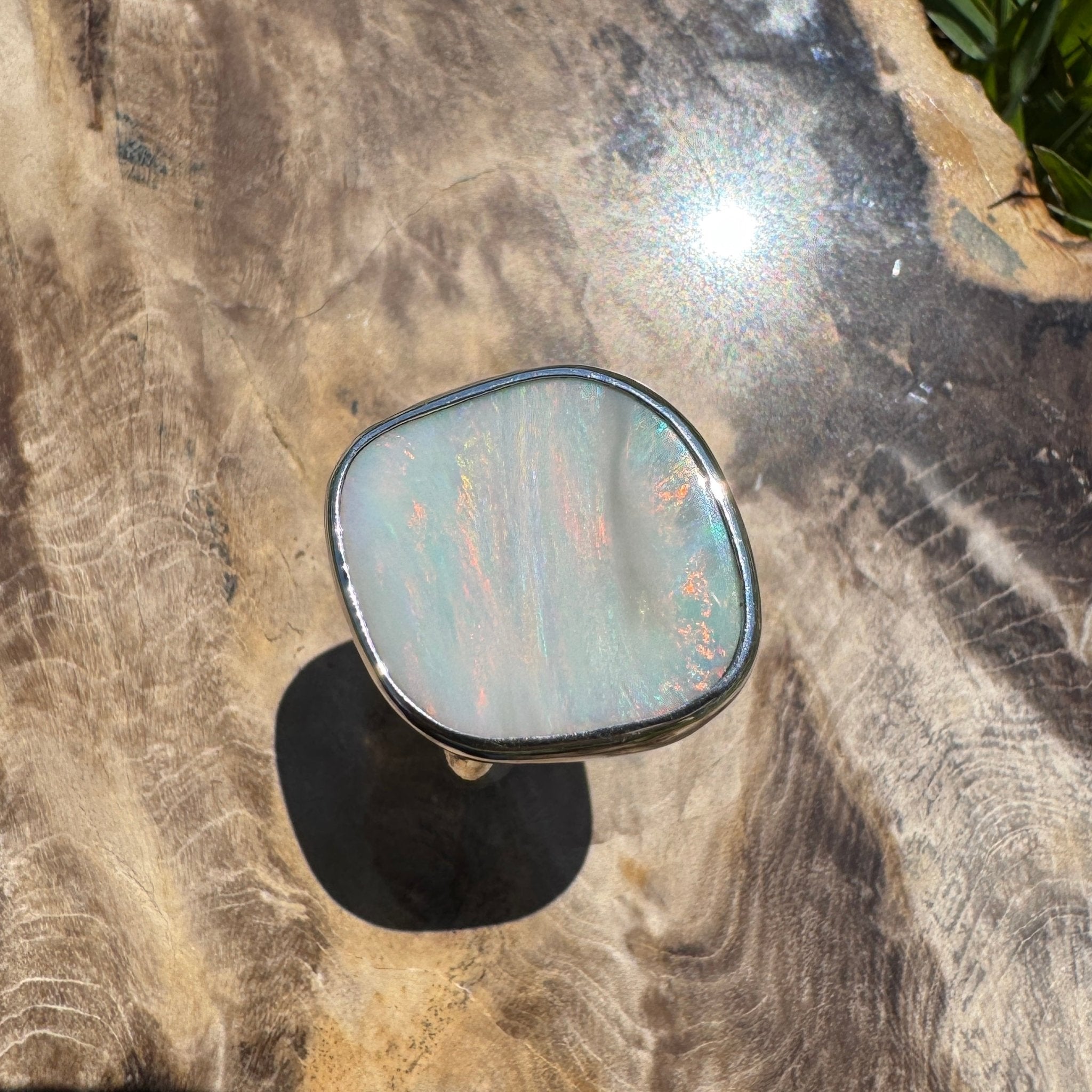 Cape York Blaze ~ 4.4ct Lightning Ridge Solid Opal 925 Silver Ring