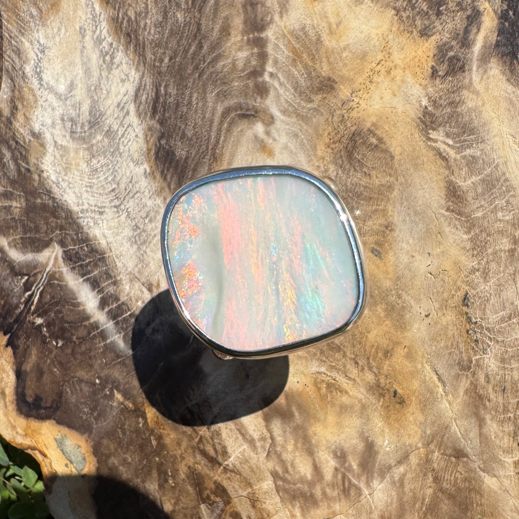 Cape York Blaze ~ 4.4ct Lightning Ridge Solid Opal 925 Silver Ring