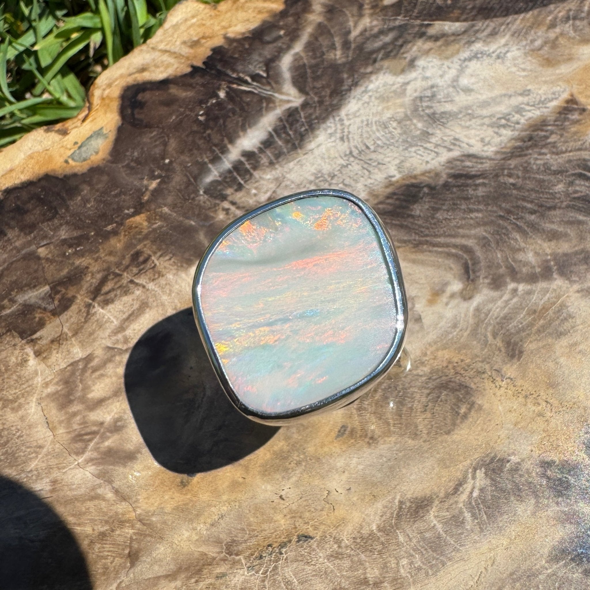 Cape York Blaze ~ 4.4ct Lightning Ridge Solid Opal 925 Silver Ring