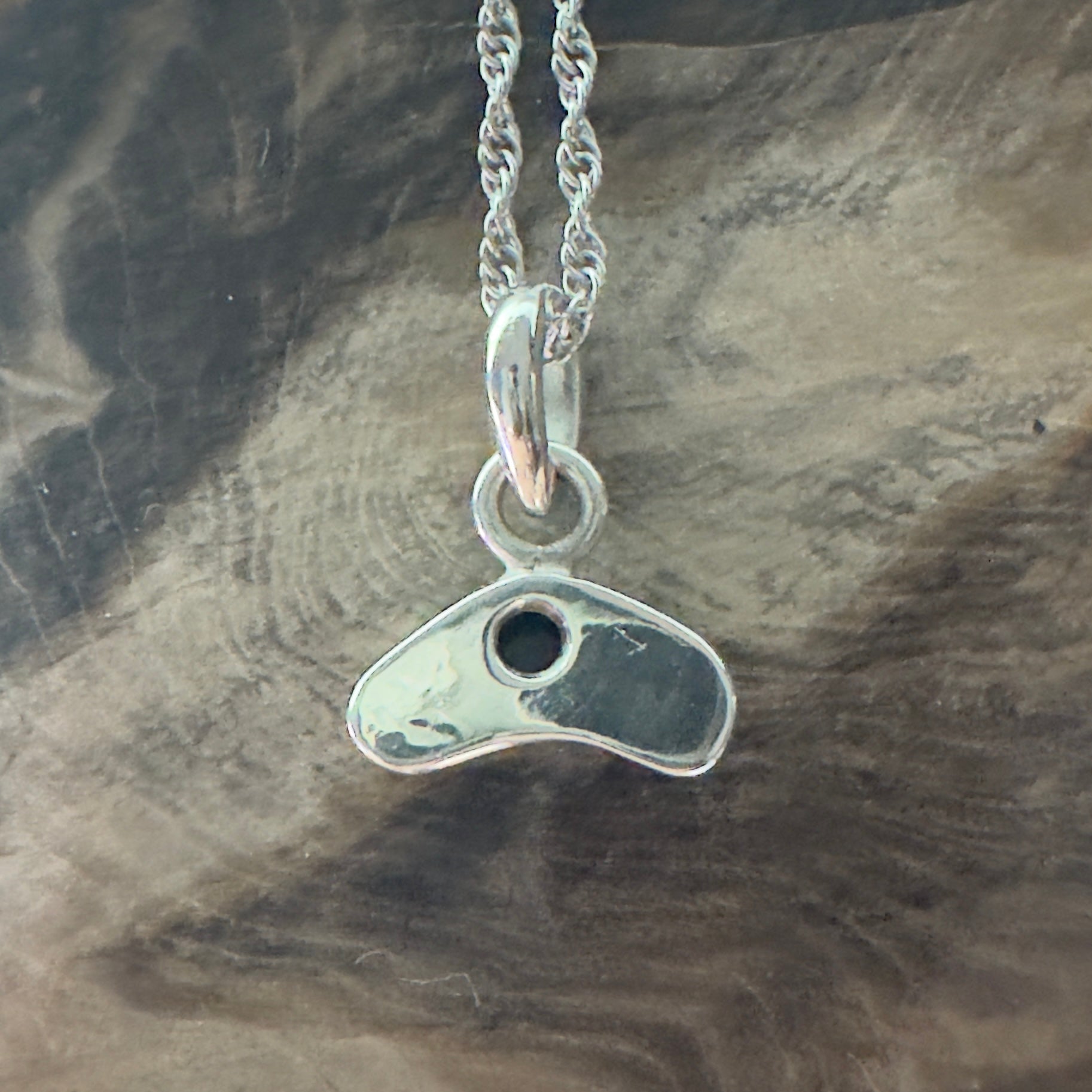 Cobourg Passage ~ 0.85ct Lightning Ridge Black Opal 925 Silver Pendant