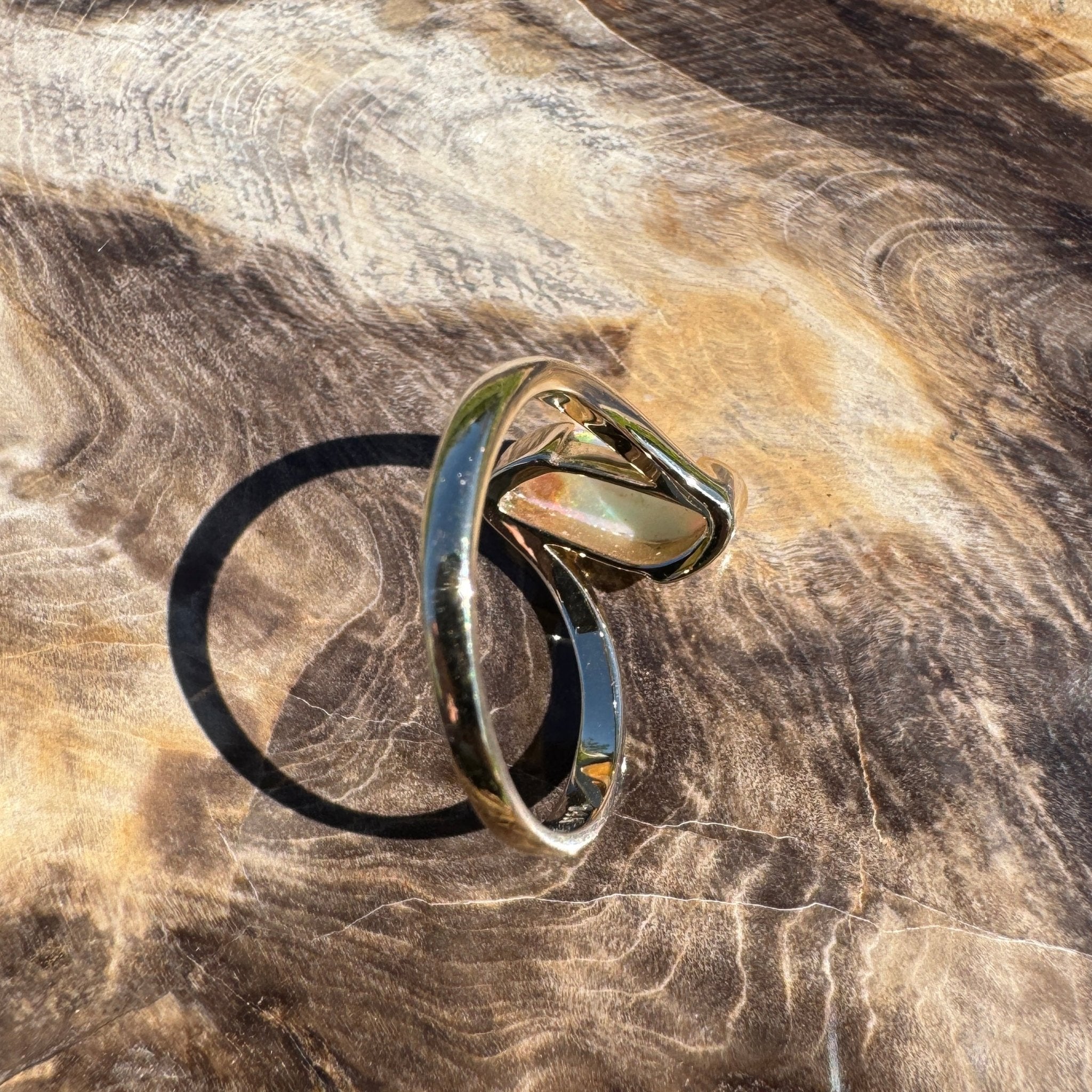 Coober Pedy Luminary ~ 1.1ct Solid Coober Pedy Opal 14ct Solid Australian Yellow Gold Ring