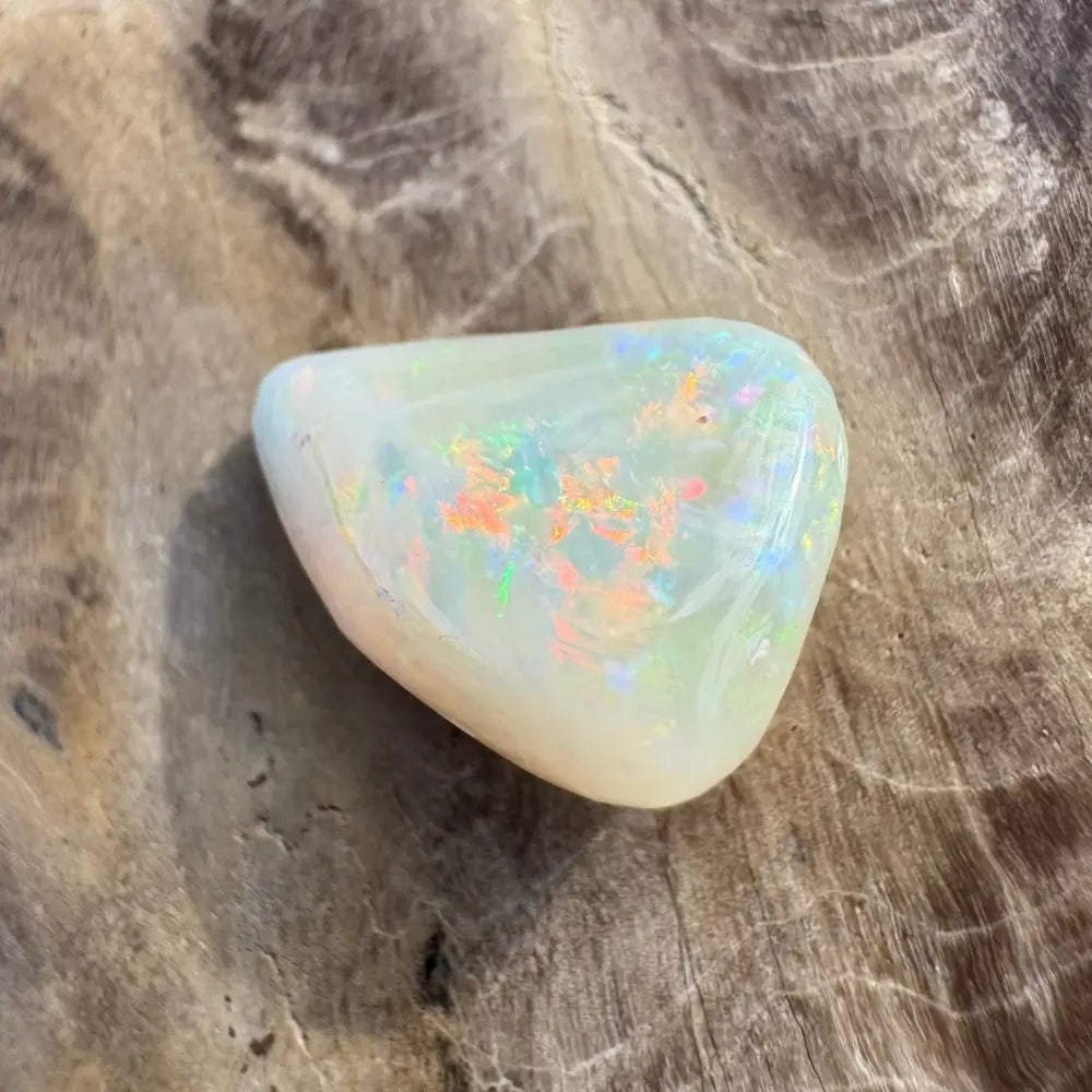 Polished Coober Pedy Opal 3.3 carat solid hand-cut with iridescent flashes