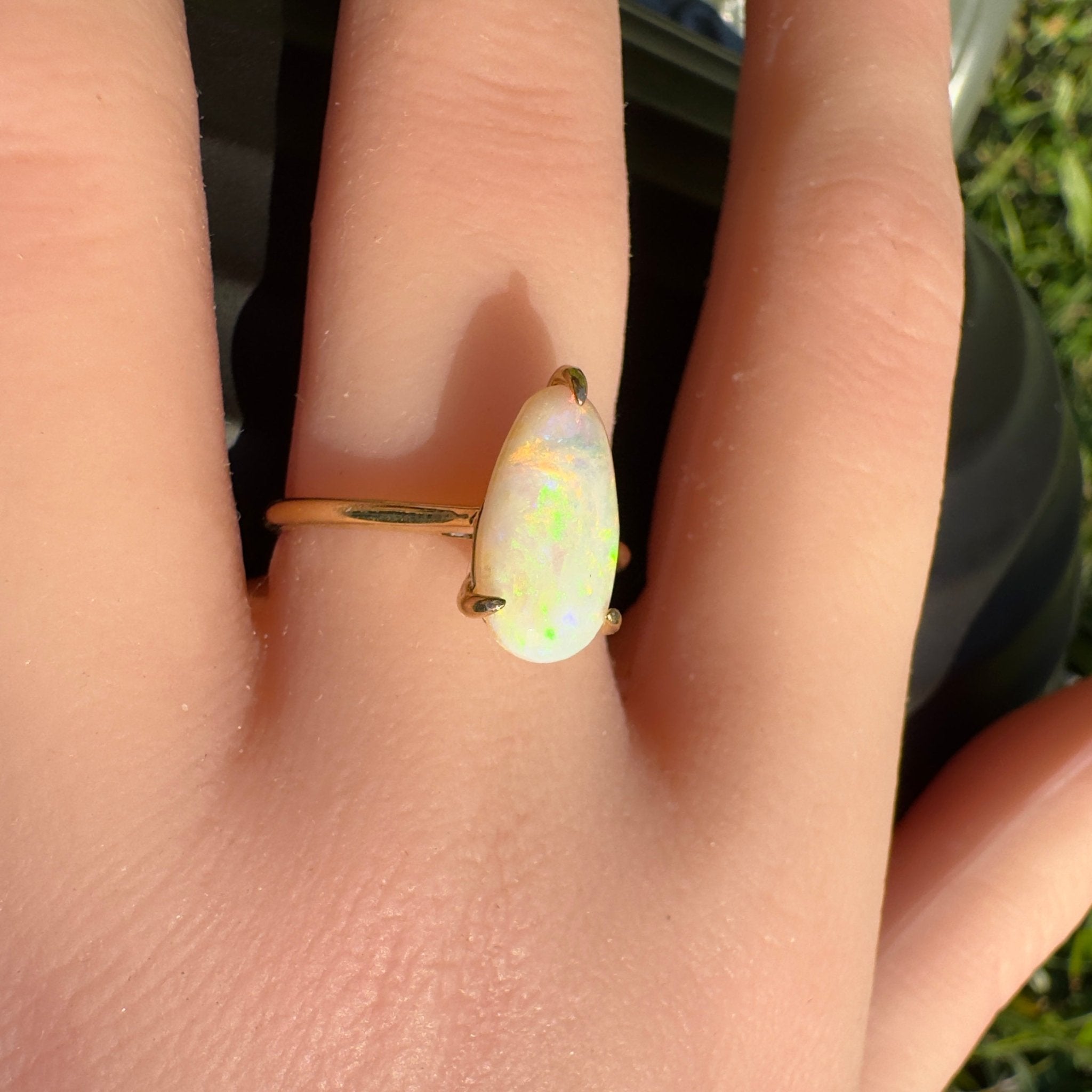 Coober’s Calling ~ 2ct Solid Coober Pedy Opal 9ct Yellow Gold Ring
