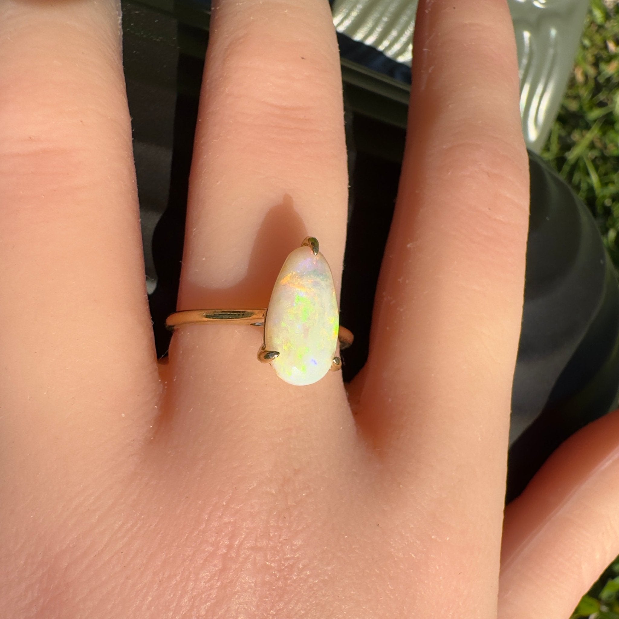 Coober’s Calling ~ 2ct Solid Coober Pedy Opal 9ct Yellow Gold Ring