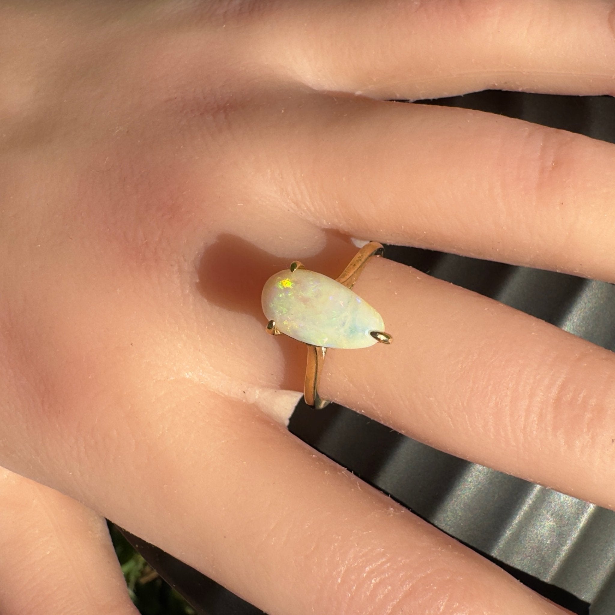 Coober’s Calling ~ 2ct Solid Coober Pedy Opal 9ct Yellow Gold Ring