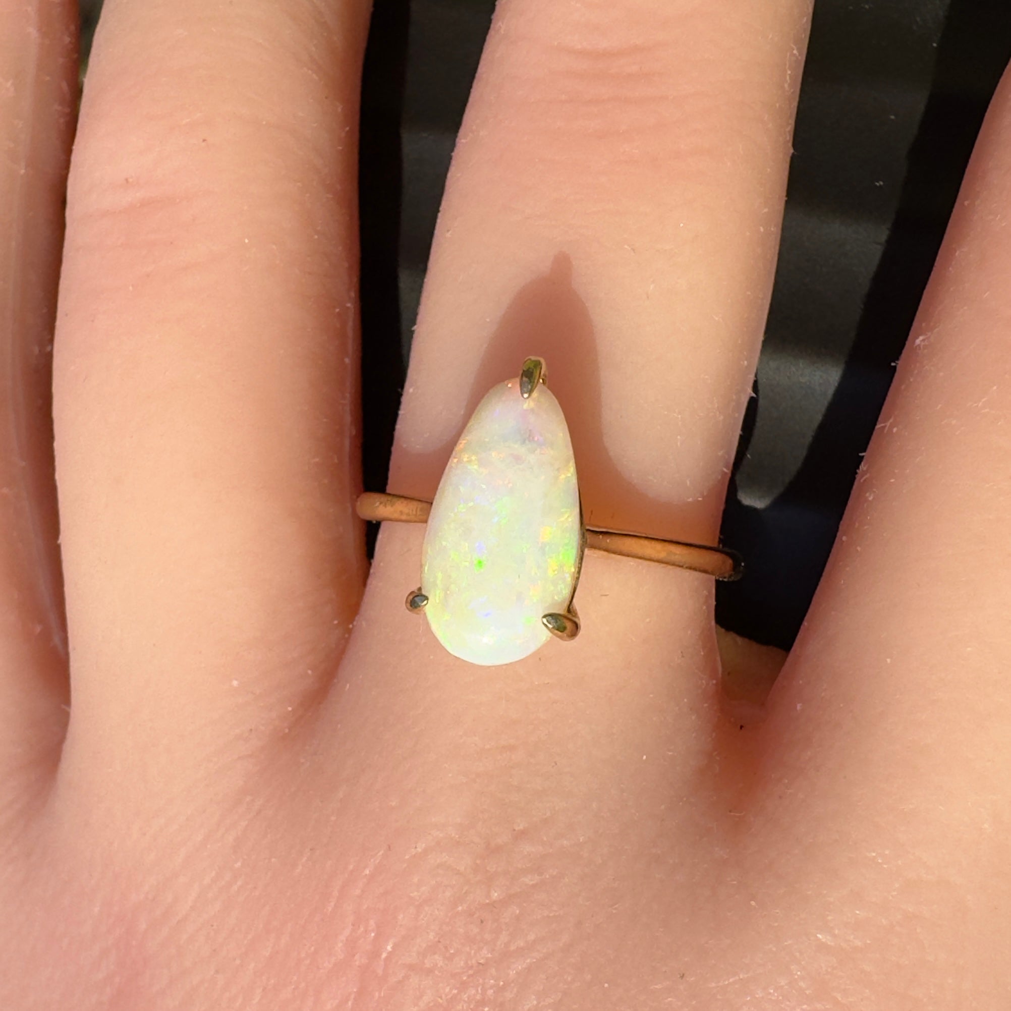 Coober’s Calling ~ 2ct Solid Coober Pedy Opal 9ct Yellow Gold Ring
