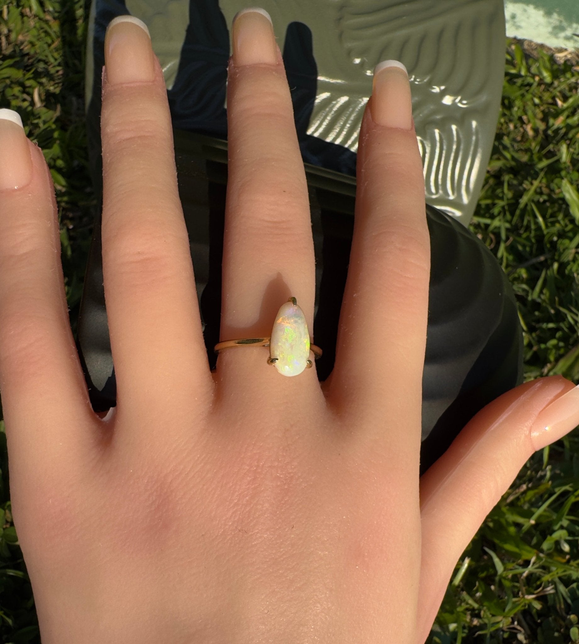 Coober’s Calling ~ 2ct Solid Coober Pedy Opal 9ct Yellow Gold Ring