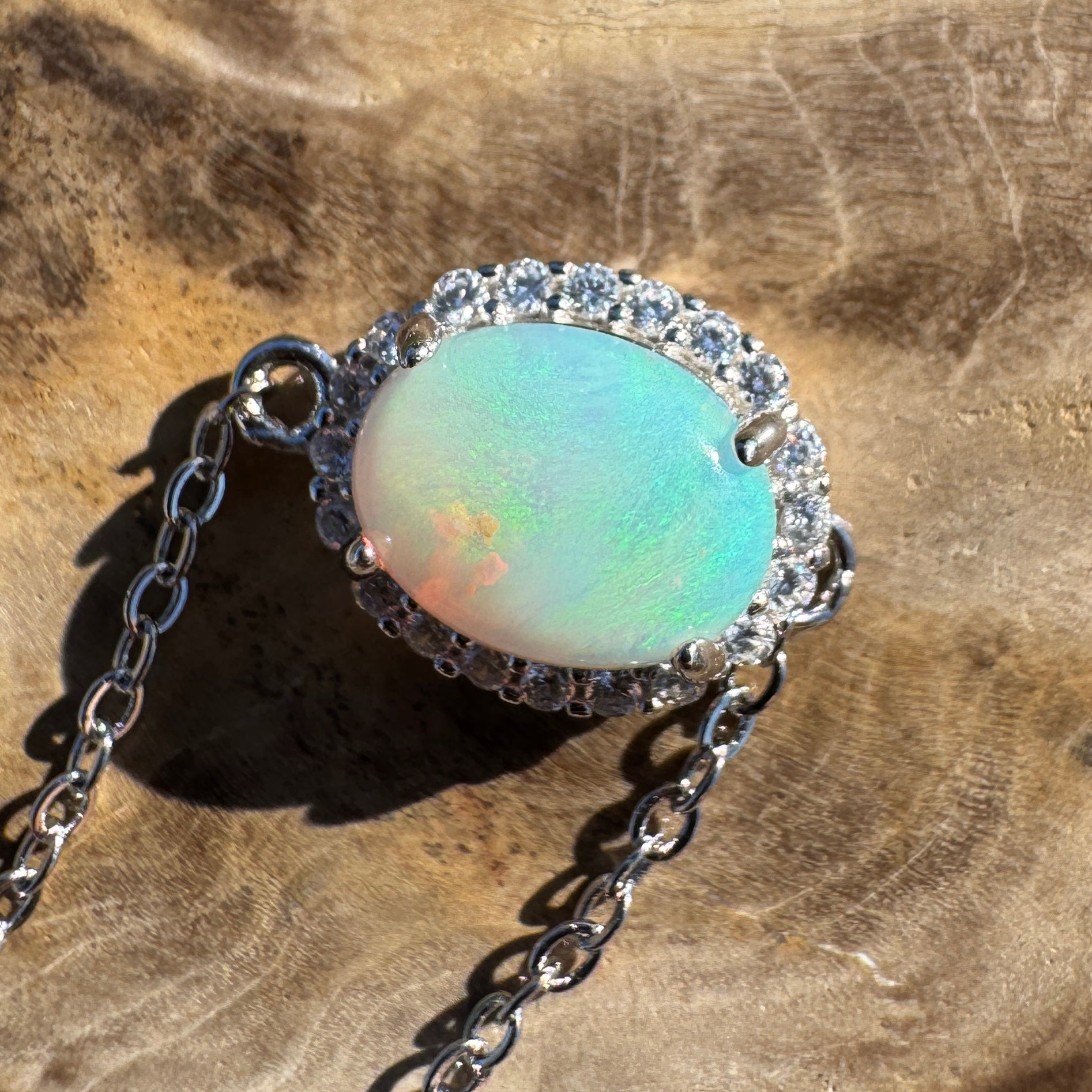 Coral Bay Grace - 1.1ct Lightning Ridge Opal 925 Silver Bracelet