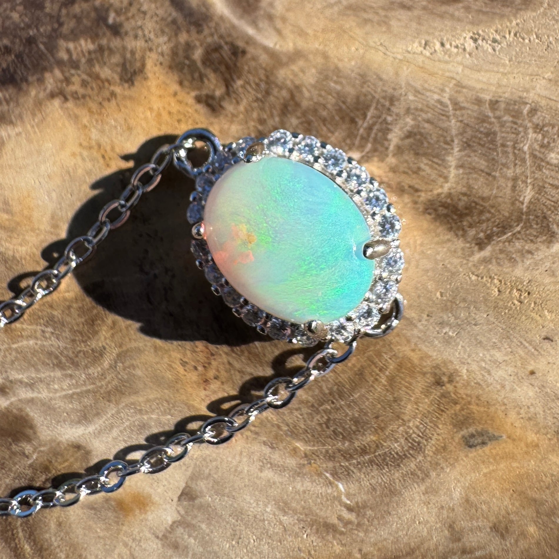 Coral Bay Grace - 1.1ct Lightning Ridge Opal 925 Silver Bracelet