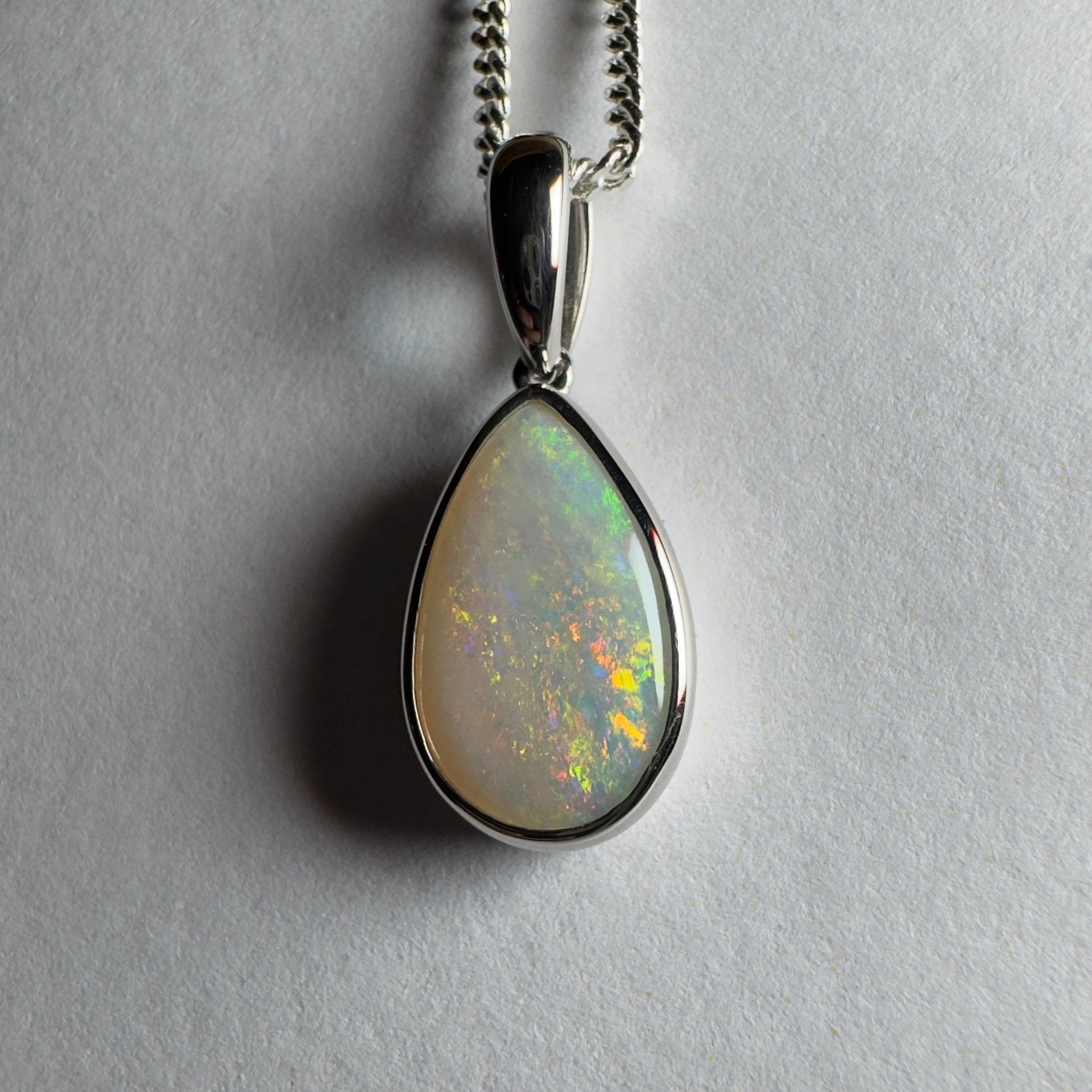 Cradle Mountain Crystal ~ 3ct Coober Pedy Opal 925 Silver Pendant