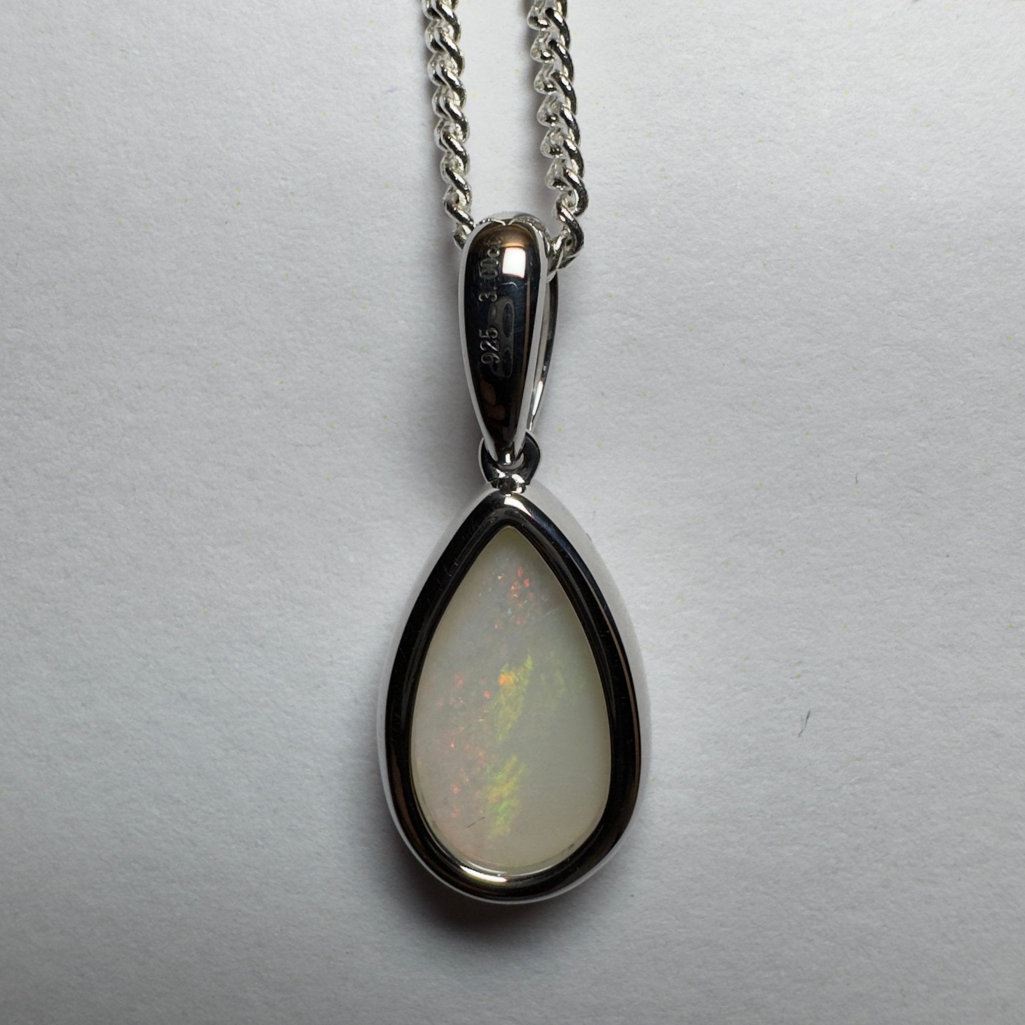 Cradle Mountain Crystal ~ 3ct Coober Pedy Opal 925 Silver Pendant