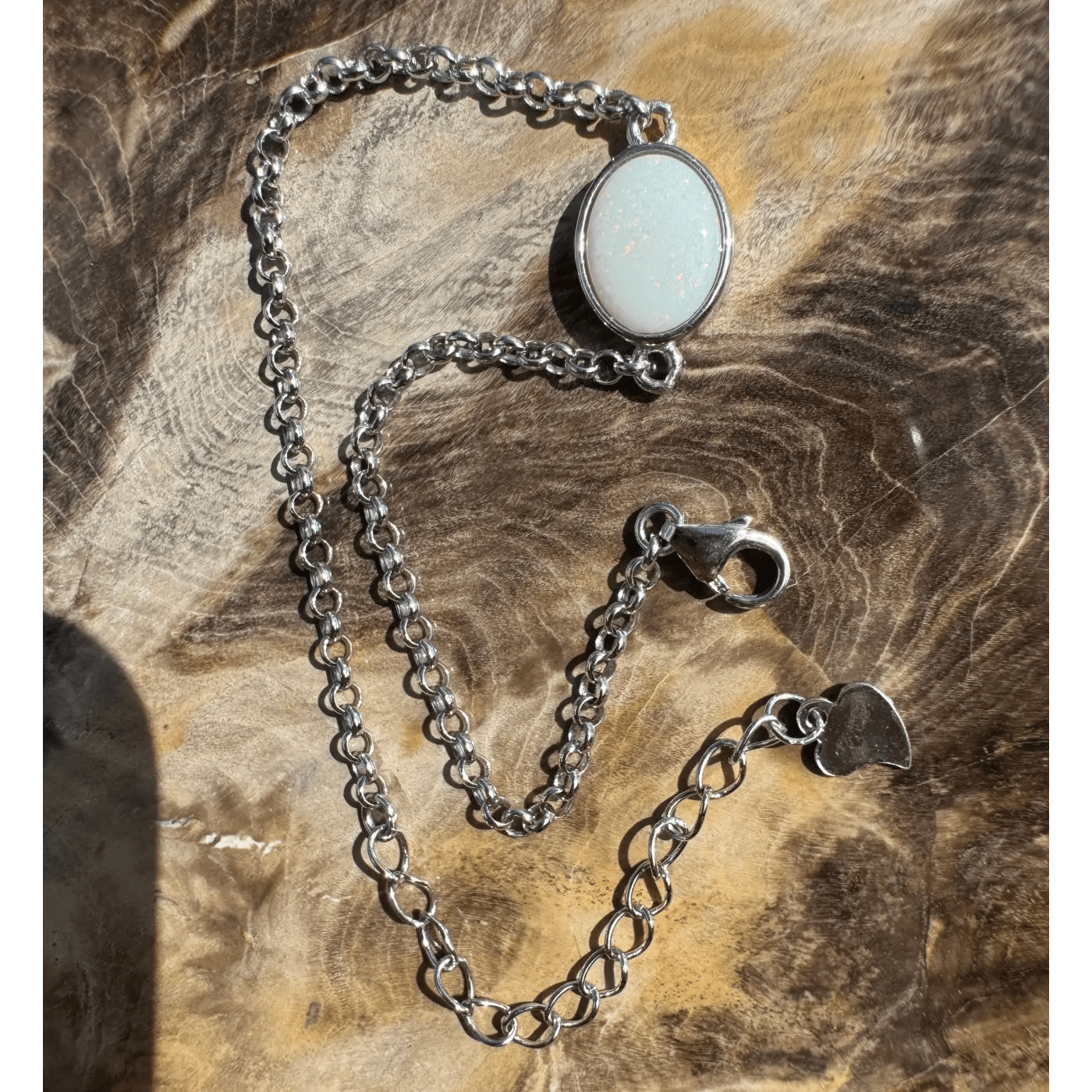‘Desert Dawn' ~ Handcrafted 1.2ct Coober Pedy Opal 925 Sterling Silver Bracelet