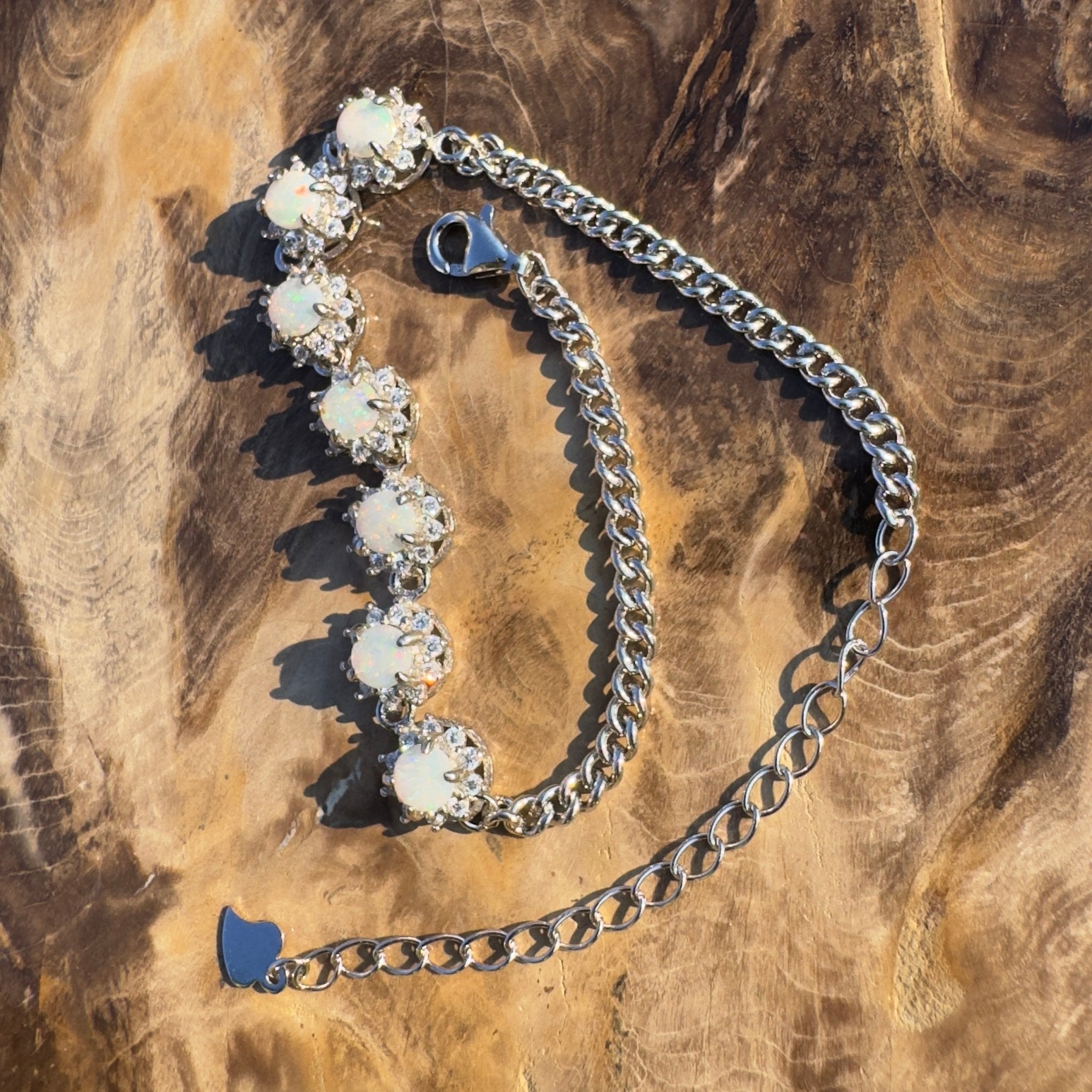 Desert Radiance ~ Handcrafted 2ct Coober Pedy Opal Bracelet – Silver Radiance.
