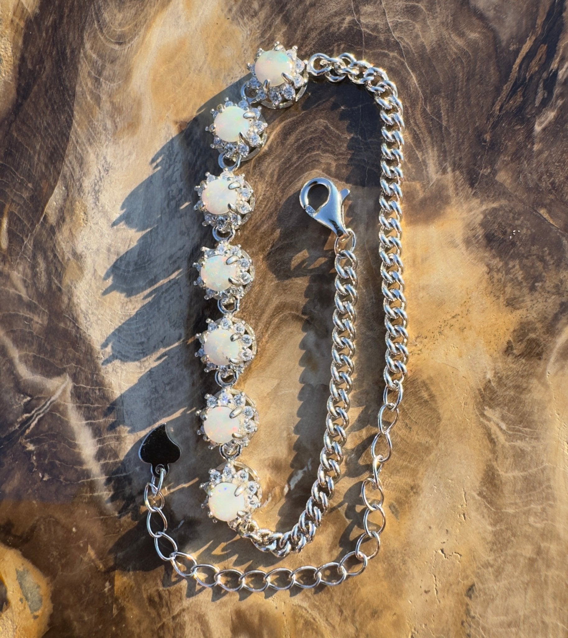 Desert Radiance ~ Handcrafted 2ct Coober Pedy Opal Bracelet – Silver Radiance.