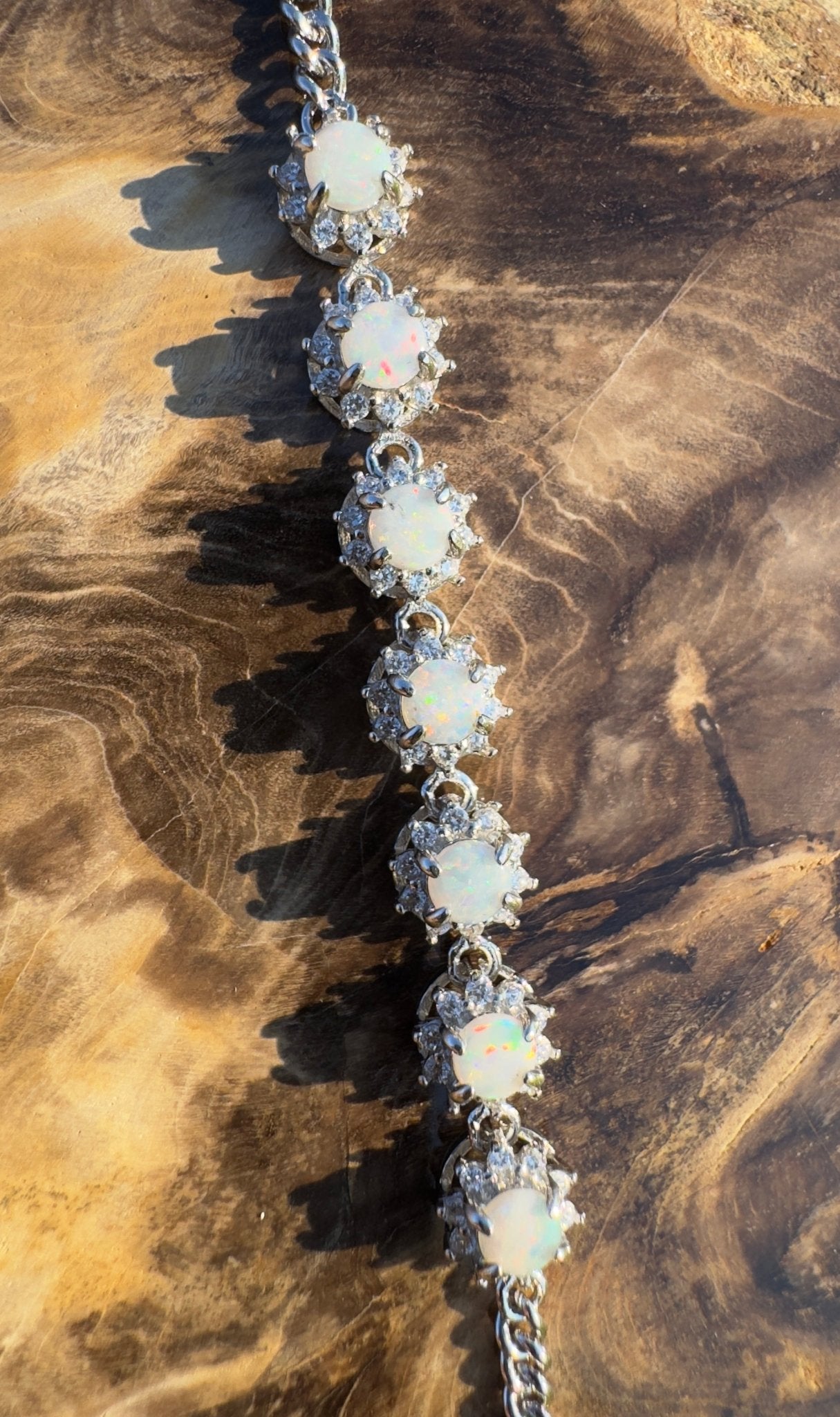 Desert Radiance ~ Handcrafted 2ct Coober Pedy Opal Bracelet – Silver Radiance.