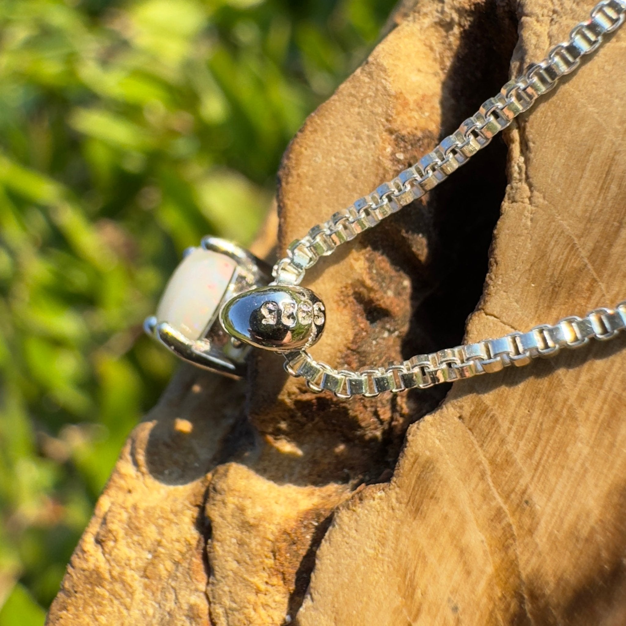 Desert Shimmer ~ Handcrafted 0.7ct Solid Coober Pedy Opal 925 Sterling Silver Pendant Necklace
