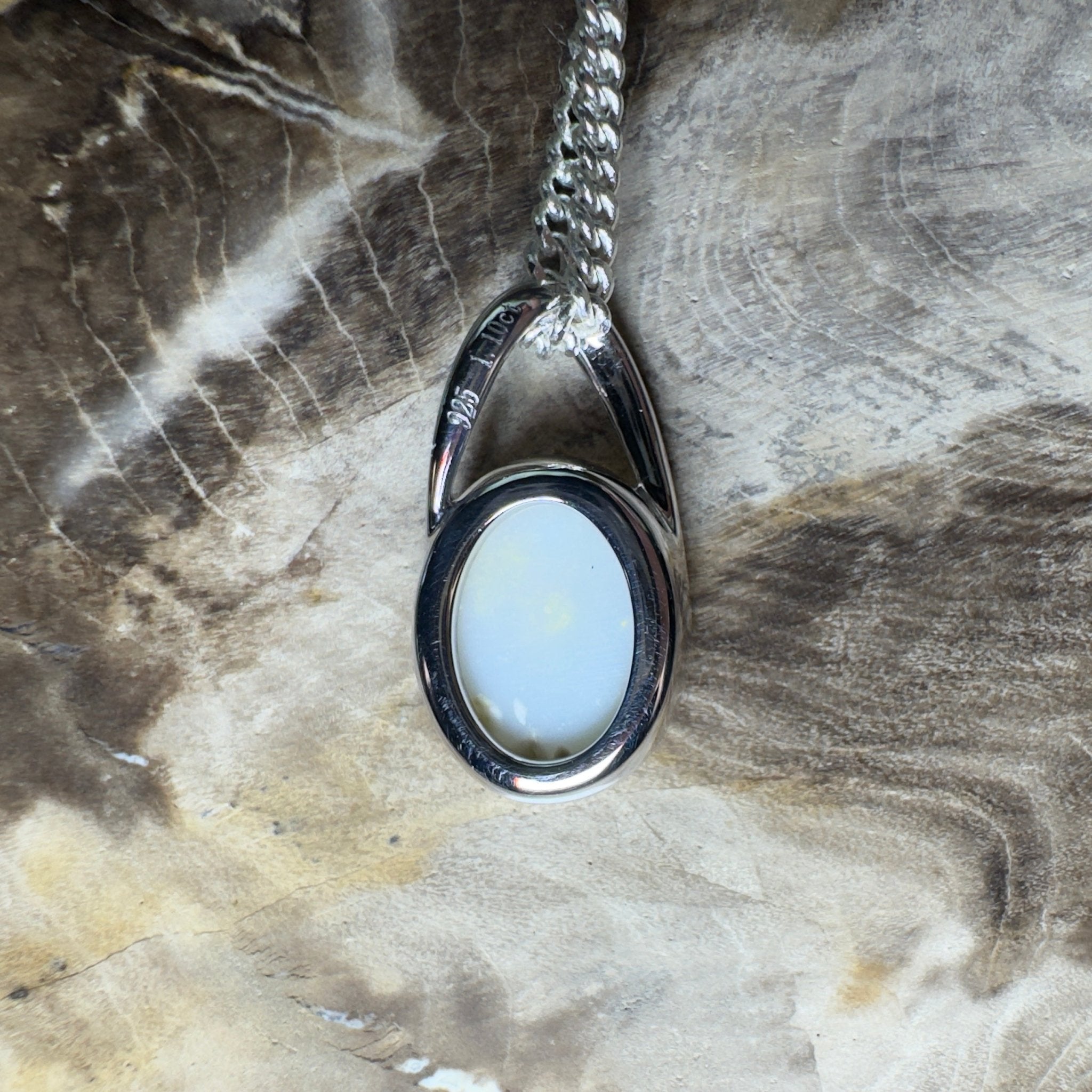 Desert Signal ~ 1.1ct Coober Pedy Opal 925 Silver Pendant