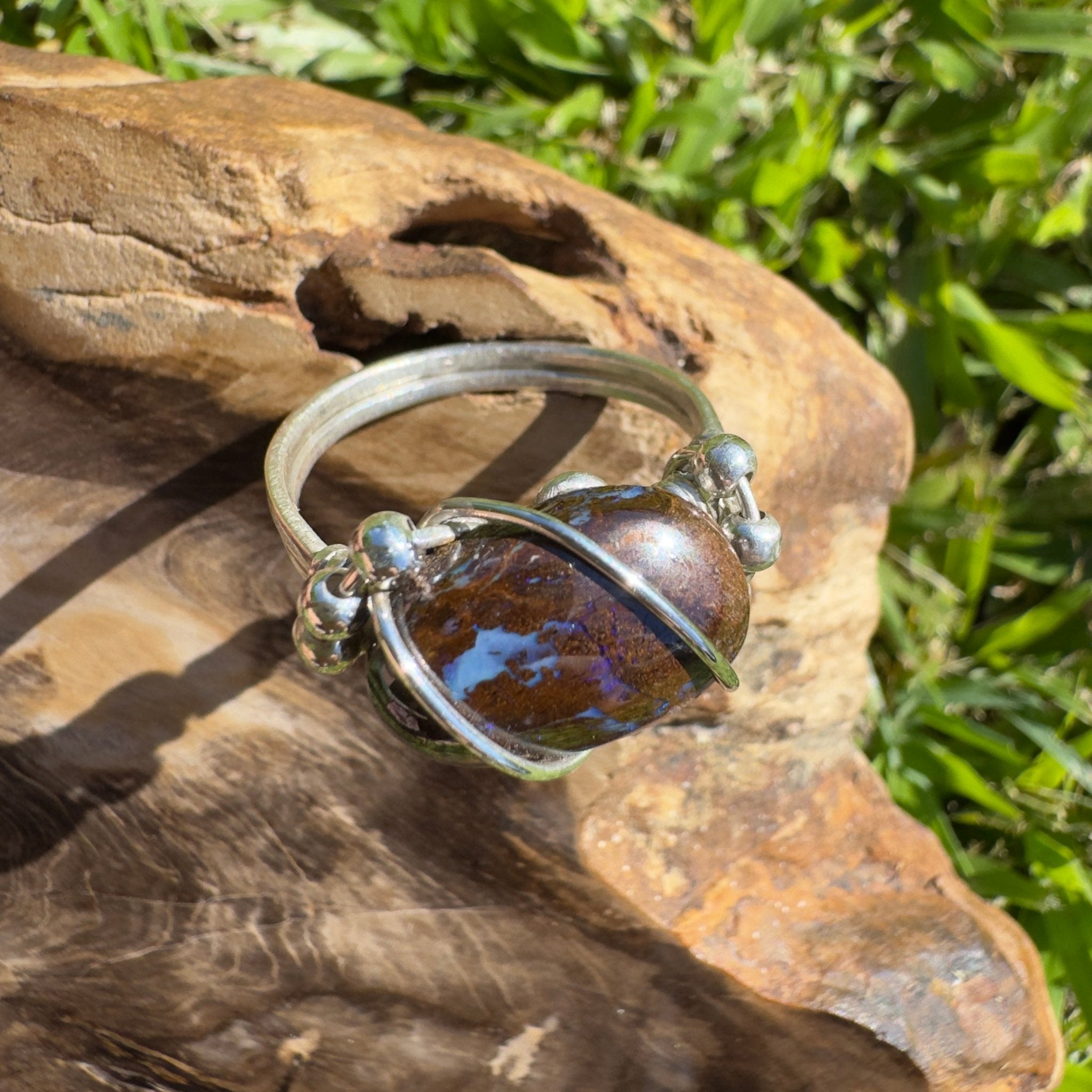 Earth Bind – 9.6ct Queensland Boulder Opal Ring