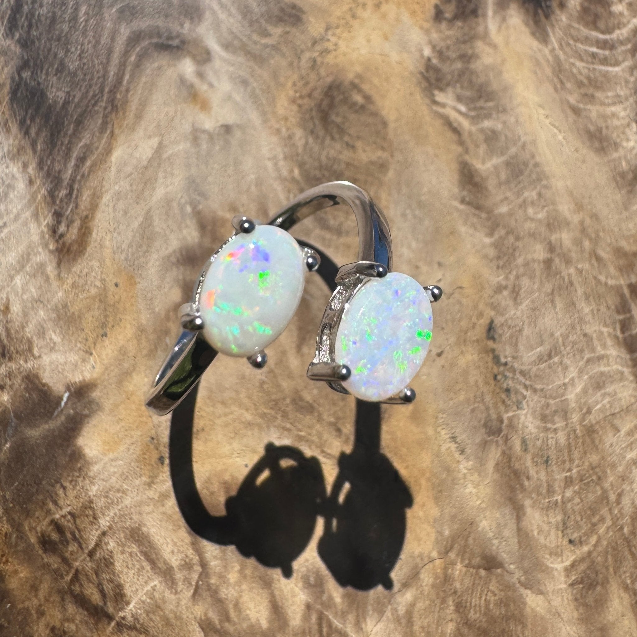 Exmouth Horizon - 1.4ct Coober Pedy Opal 925 Silver Ring